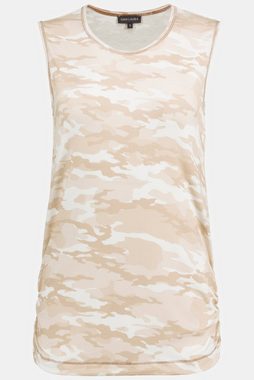 Gina Laura Longtop Yoga-Top Camouflage schmale Passform Rundhals