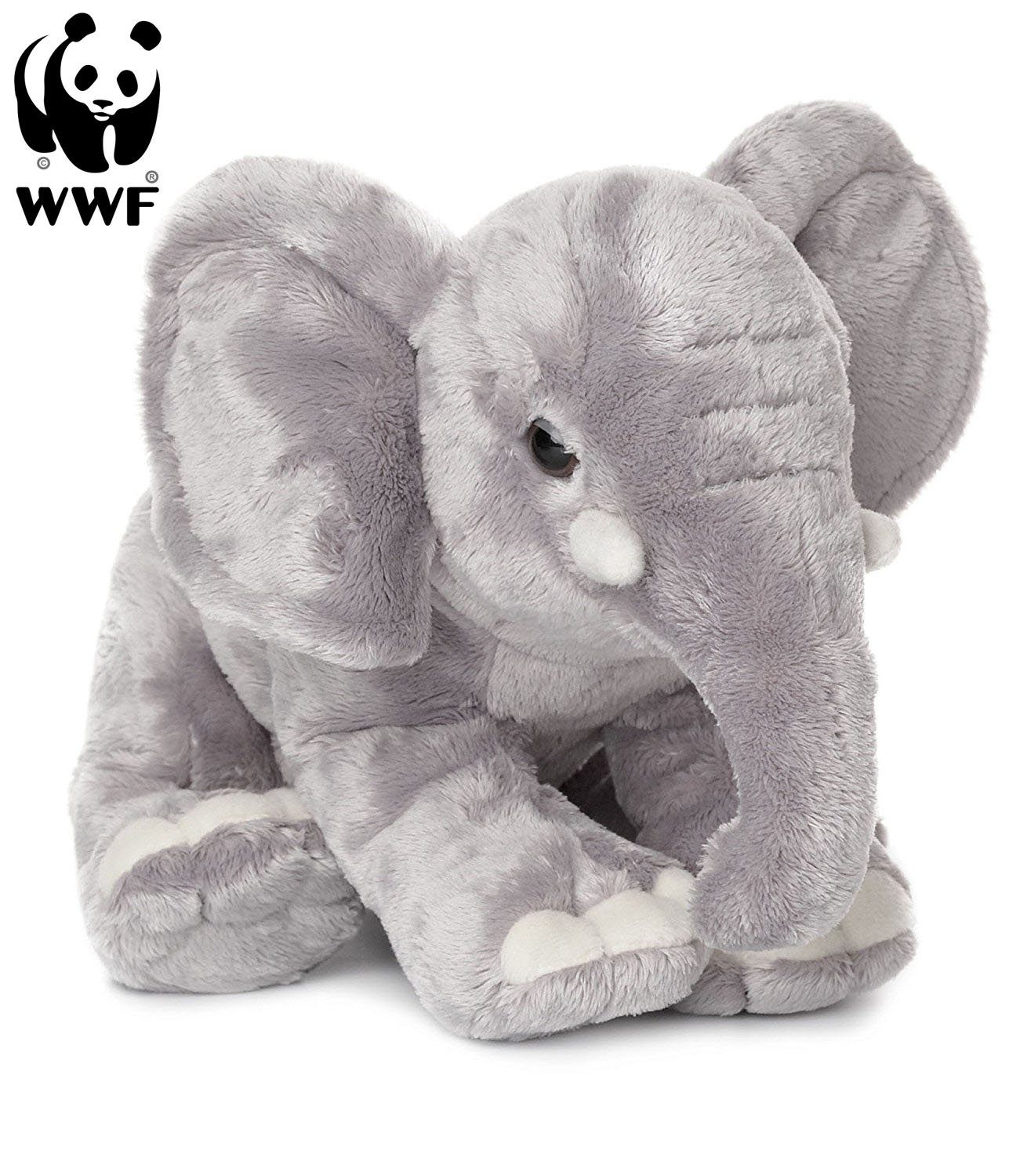 WWF Kuscheltier Plüschtier Elefant (Rüssel runter, 18cm)