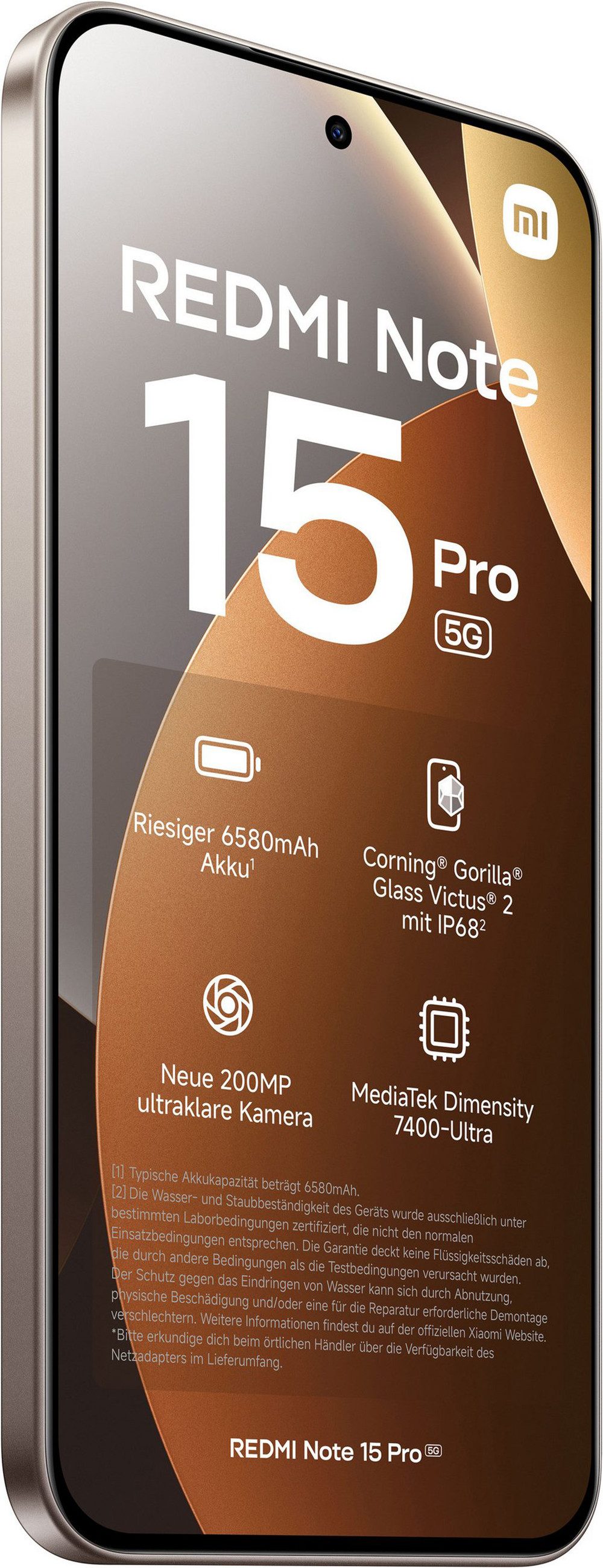 Xiaomi Redmi Note 15 Pro 5G 8+256GB Smartphone Handy (200 MP Kamera)