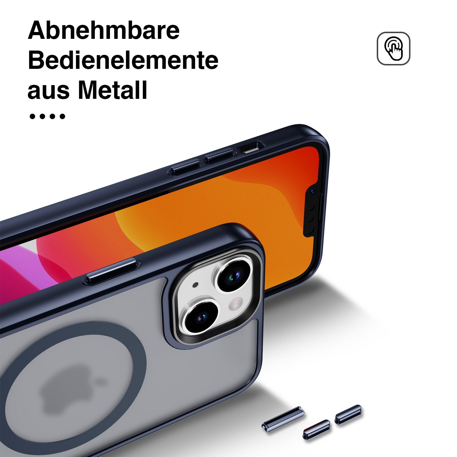 Tec-Expert Handyhülle Magnet Hülle für Apple iPhone 13 6.1 Zoll, 6.1, kompatibel zu Magsafe magnetisches Laden – Bild 5 von 5