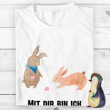 Mr. & Mrs. Panda T-Shirt Hasen Muschel - Weiß - Geschenk, Urlaub, Opa, Bruder, Papa, Mama, Jun (1-tlg)