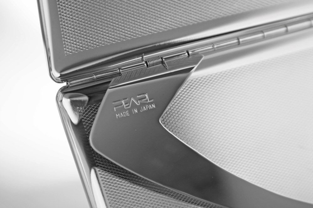 meytrade Bogenetui Pearl Premium 9er Zigaretten Etui silber Ornament Edelstahl