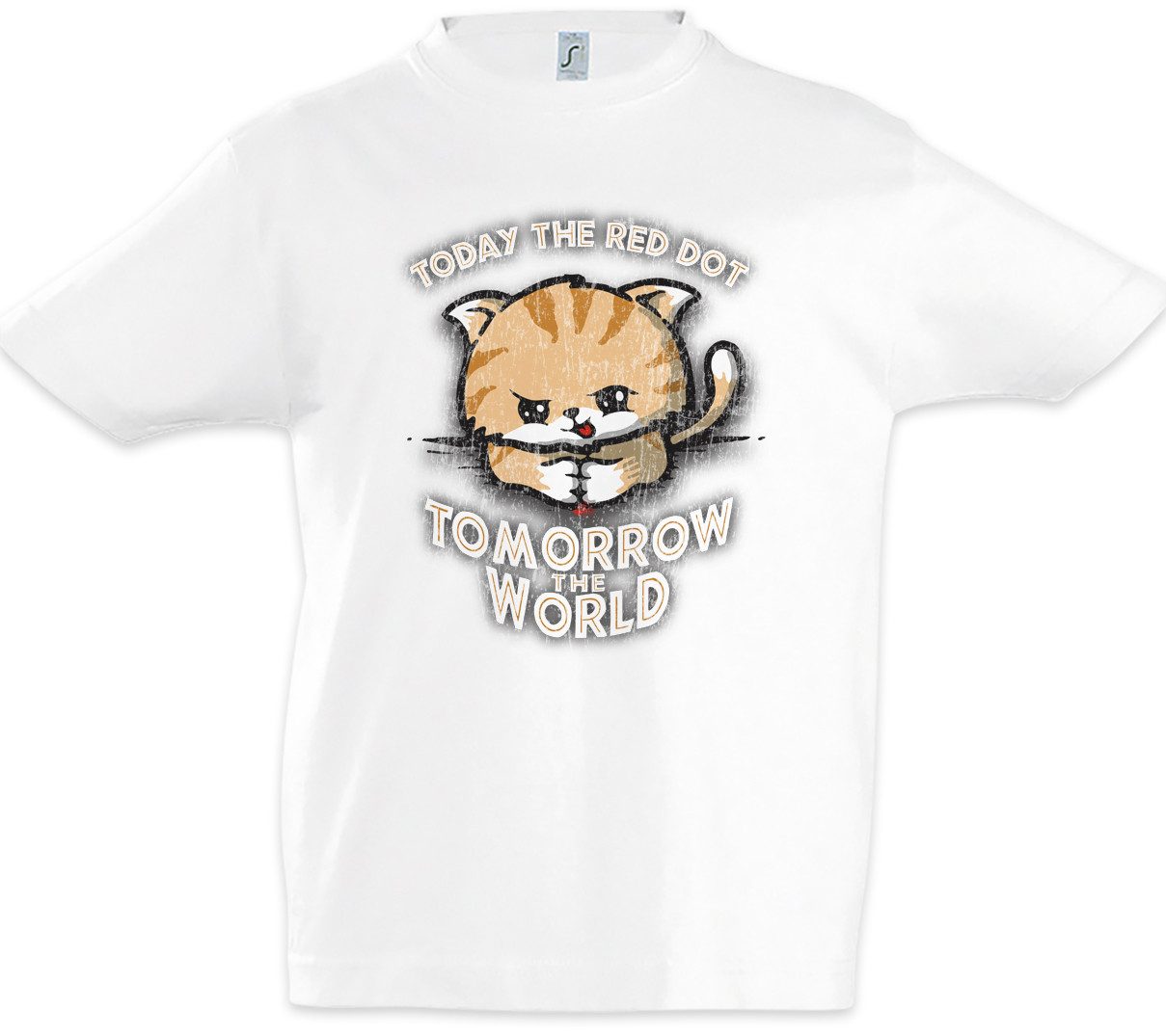 Print-Shirt Today The Red Dot Kinder T-Shirt Meow Cats Cat Katze Katzen Kitty