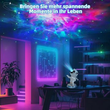 DTC GmbH LED Nachtlicht Astronauten Sternenhimmel Projektor, LED Galaxy Starry Light Projector, Lampe Mit Timer & Fernbedienung