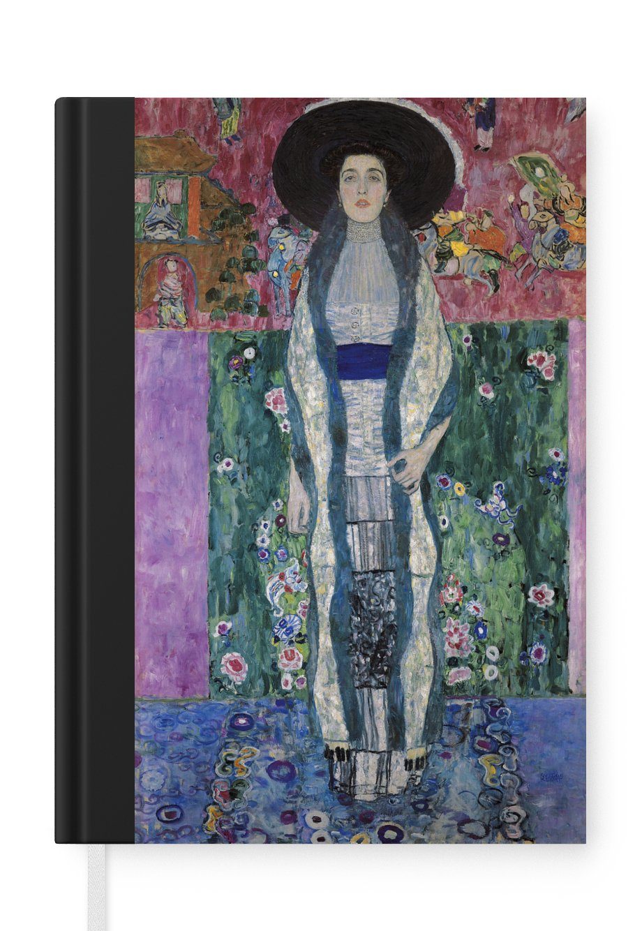 MuchoWow Notizbuch Porträt von Adèle Bloch-Bauer II - Gustav Klimt, Journal, Merkzettel, Tagebuch, Notizheft, A5, 98 Seiten, Haushaltsbuch