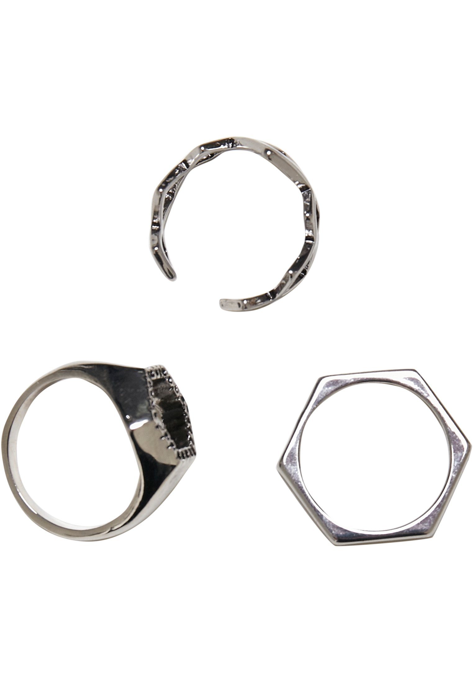 URBAN CLASSICS Schmuckset Ring Accessoires (1-tlg) Graphic 3-Pack