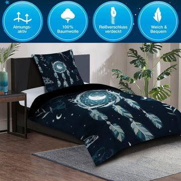 Bettwäsche Traumfänger 135x200 cm, Bettbezug und Kissenbezug, Sanilo, Baumwolle, 4 teilig, mit Reißverschluss
