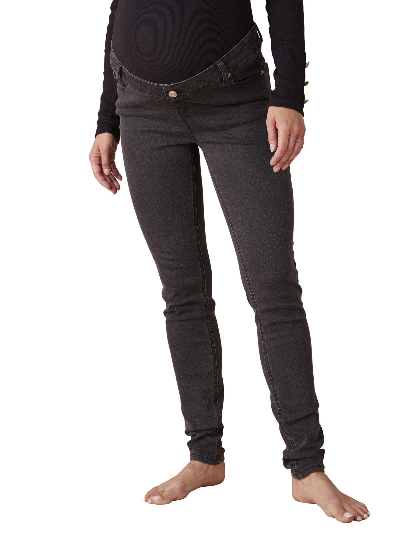 Envie de Fraise Umstandsjeans Skinny-Umstandsjeans, Seamless-Bund WATERLESS Bundweite verstellbar