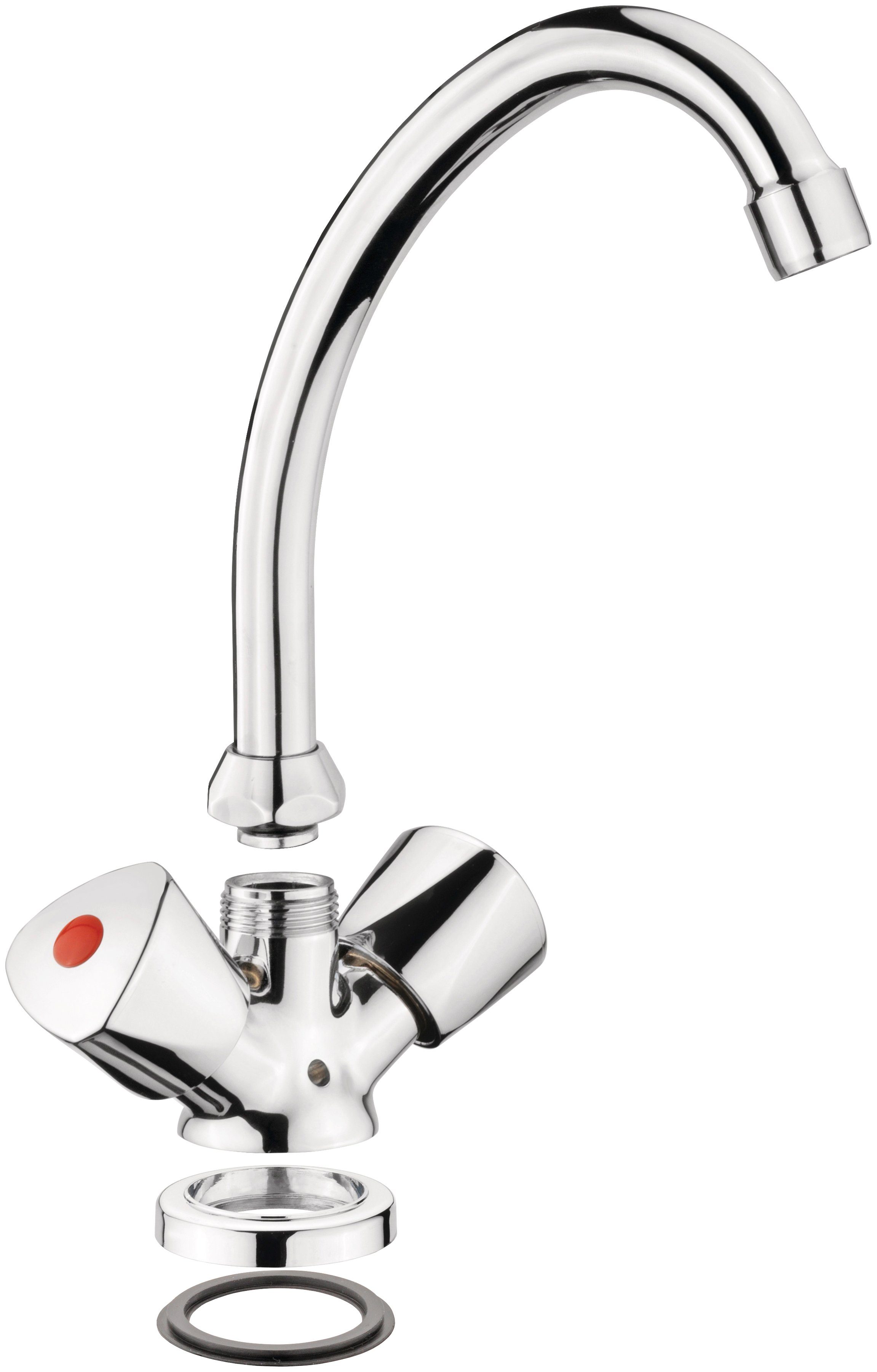 CORNAT Waschtischarmatur "Lisa" - Verchromter Messingkörper - Hohe Auslaufh günstig online kaufen