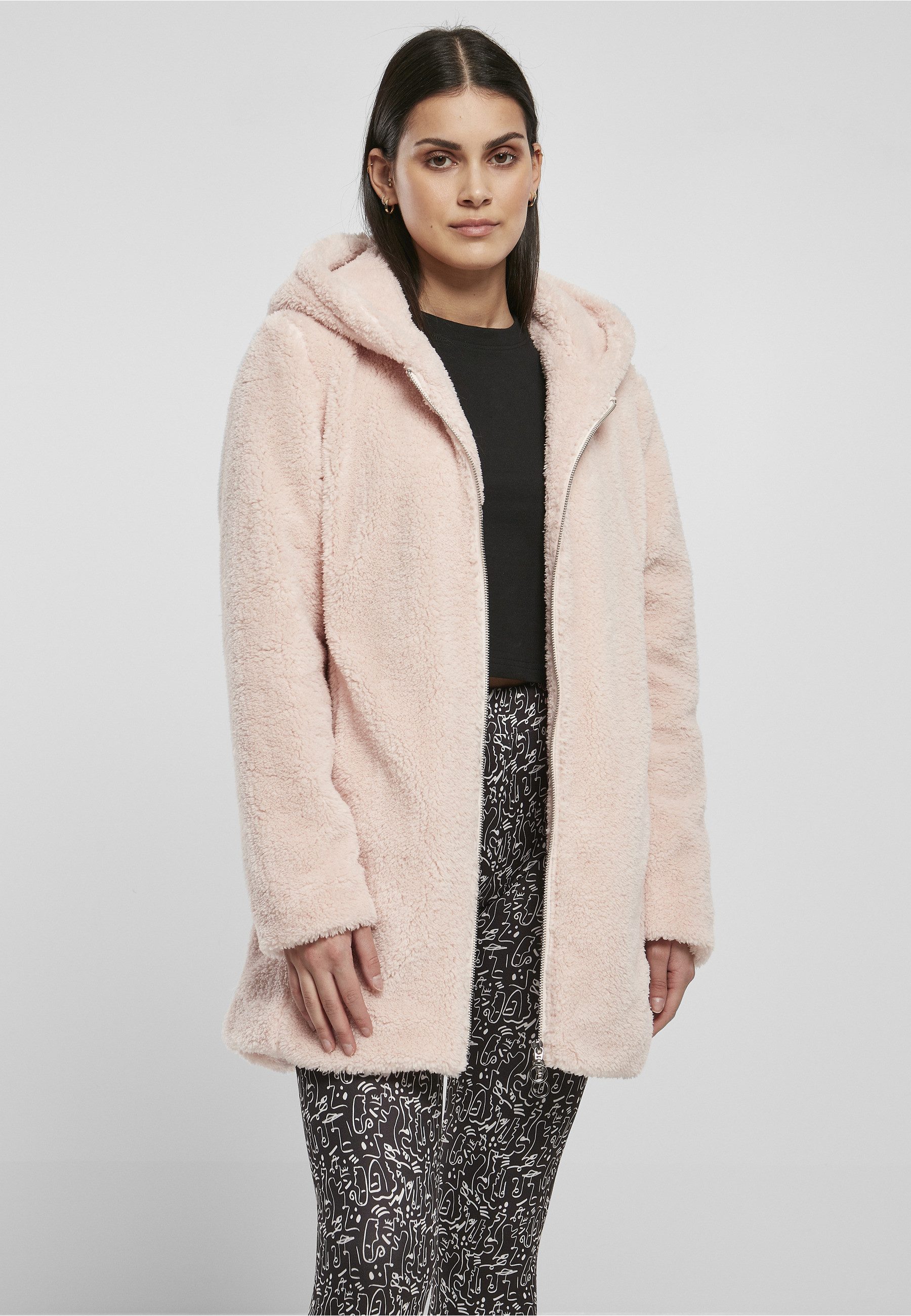 URBAN CLASSICS Allwetterjacke Urban Classics Damen Ladies Sherpa Jacket (1-St)