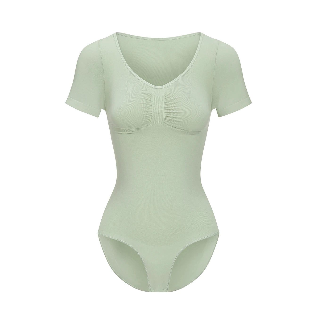cfab Shaping-Body T-Shirt Bodysuit Sculpting Shapewear mit Slip-Sage Green-5XL (1-tlg)