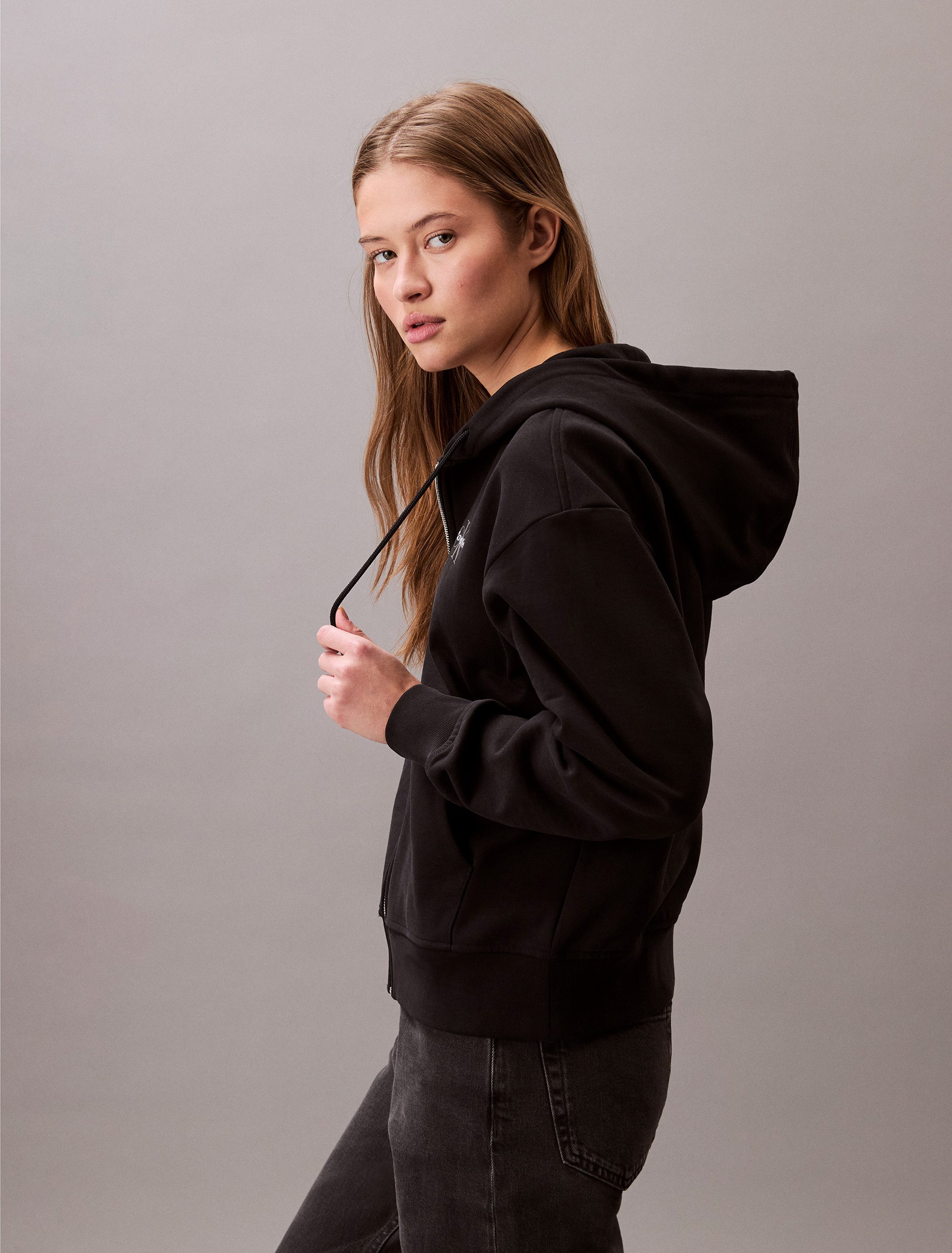 Calvin Klein Jeans Sweatjacke Mit Rundhalsausschnitt