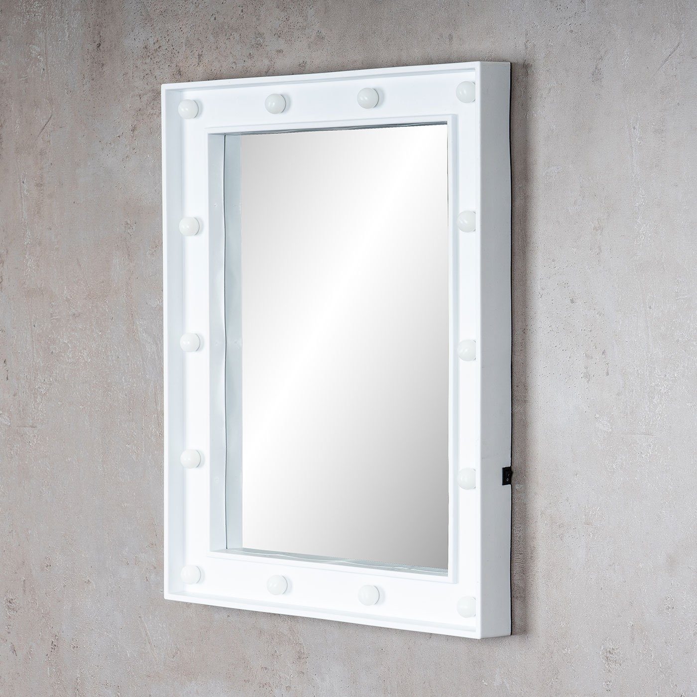Levandeo® Wandspiegel, Wandspiegel LED Spiegel Weiß günstig online kaufen