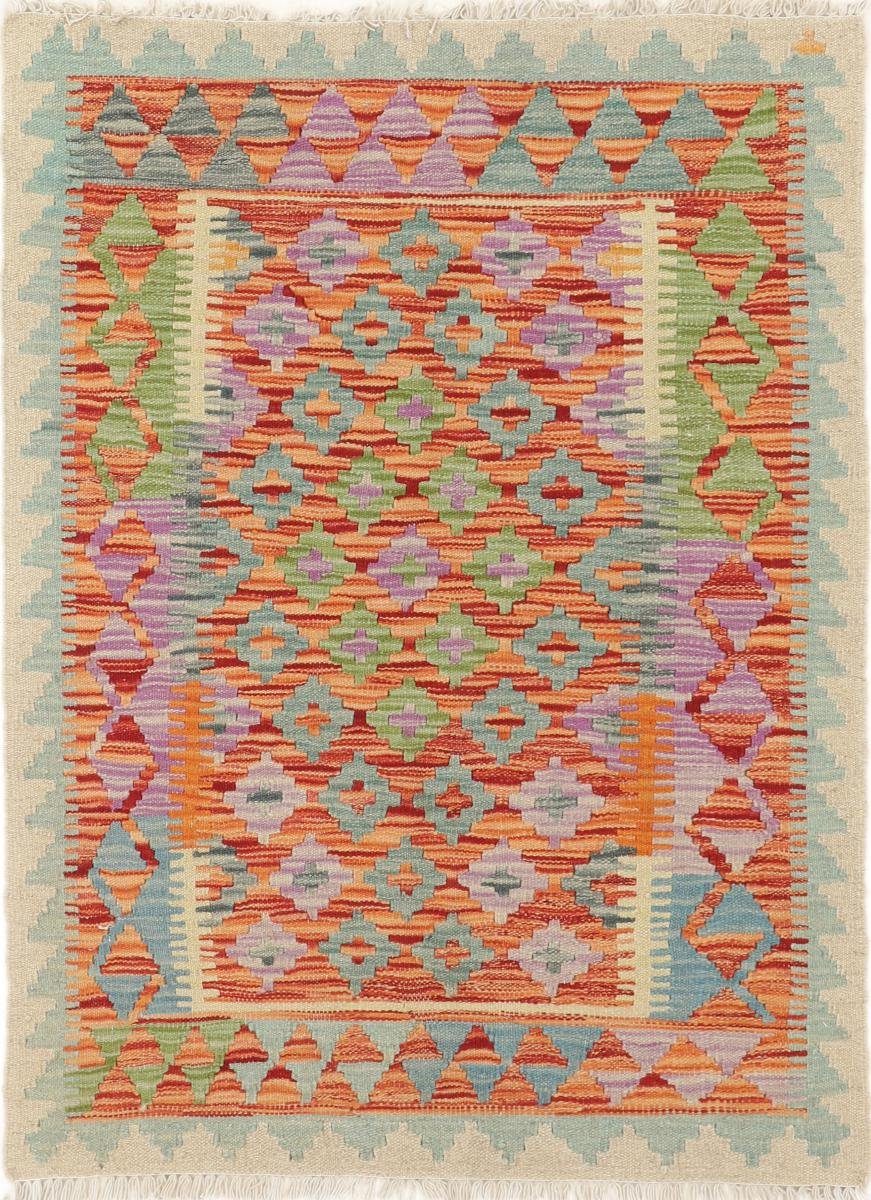 Orientteppich Kelim Afghan 84x112 Handgewebter Orientteppich, Nain Trading, rechteckig, Höhe: 3 mm | Kurzflor-Teppiche