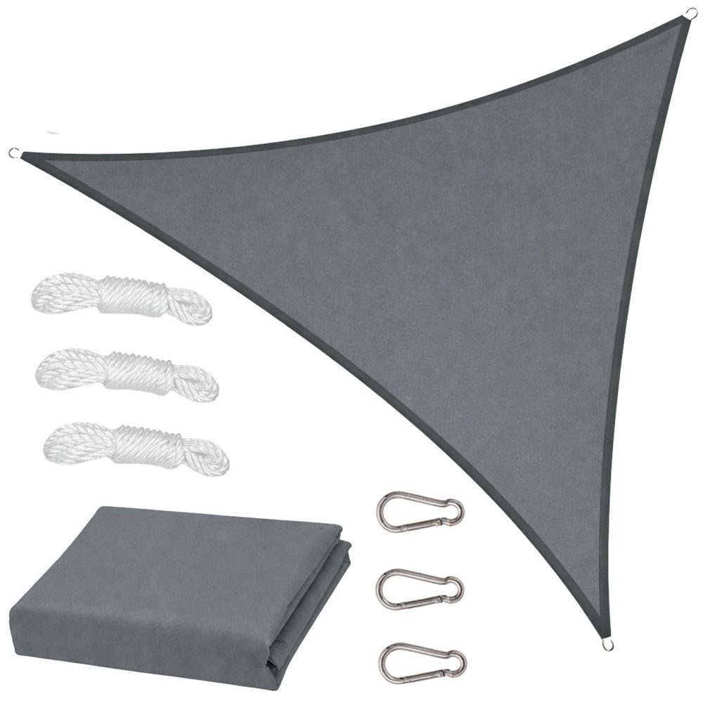 LEAN TOYS Sonnensegel Schattensegel Sonnenschutz Terrassensegel, (Spar-Set, 1-tlg., 400 x 400 cm wasserdicht), wasserdicht, UV-beständig, verstärkte Kanten