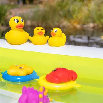 Idena Badespielzeug Badeenten-Familie Mutter und 2 Küken, Badespielzeug Wasserspielzeug Badewannenspielzeug