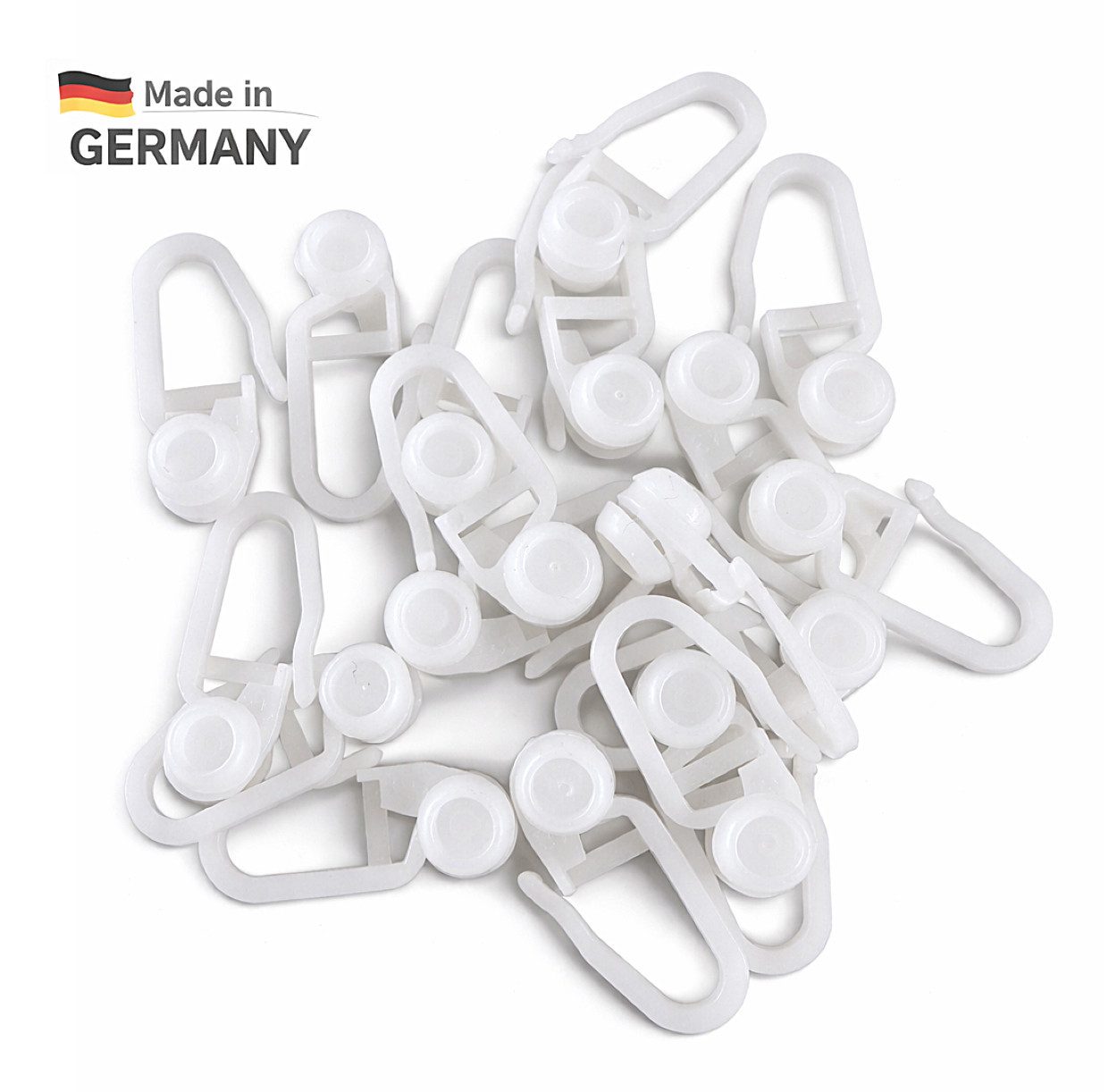 rewagi Gardinenröllchen Röllchen,Gardinenrollen,Gardinengleiter,Innenlaufrollen, Gardinen, Vorhänge, Gardinenschiene, Seitenschals, Flächenvorhänge, (25-St., Gardinenröllchen Rolle: Ø 8 mm), Verkaufseinheit: 25, 50, 100 Stück