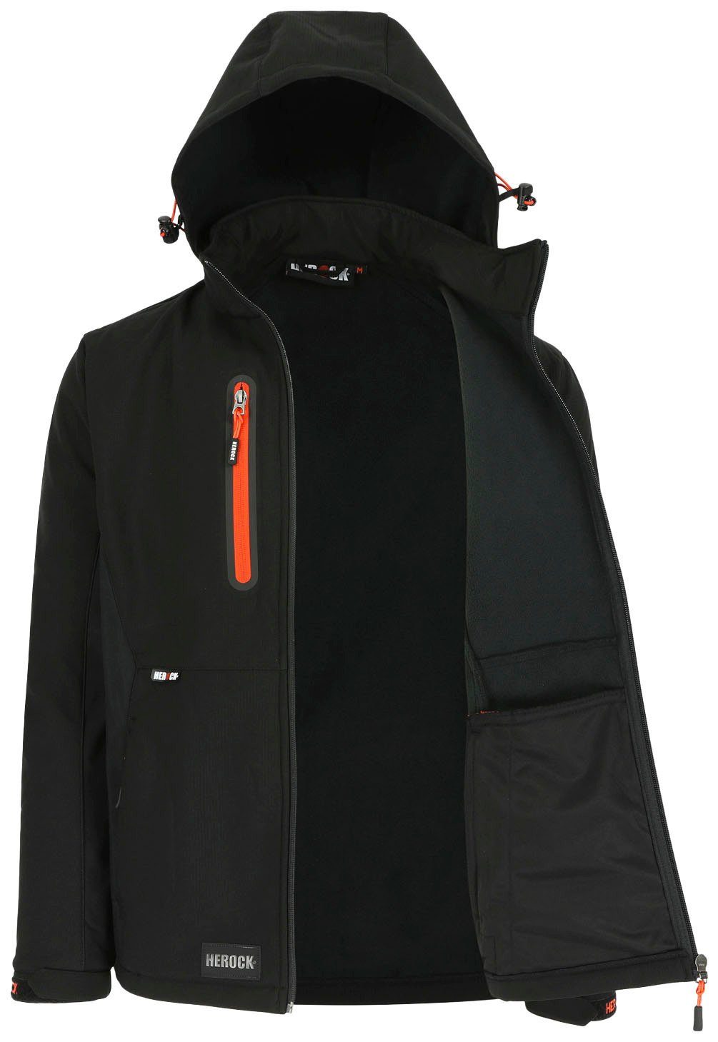 Herock Softshelljacke Trystan Softshell-Jacke Wasserabweisend, winddicht, Thermo-Softshell, abtrennbare Kapuze