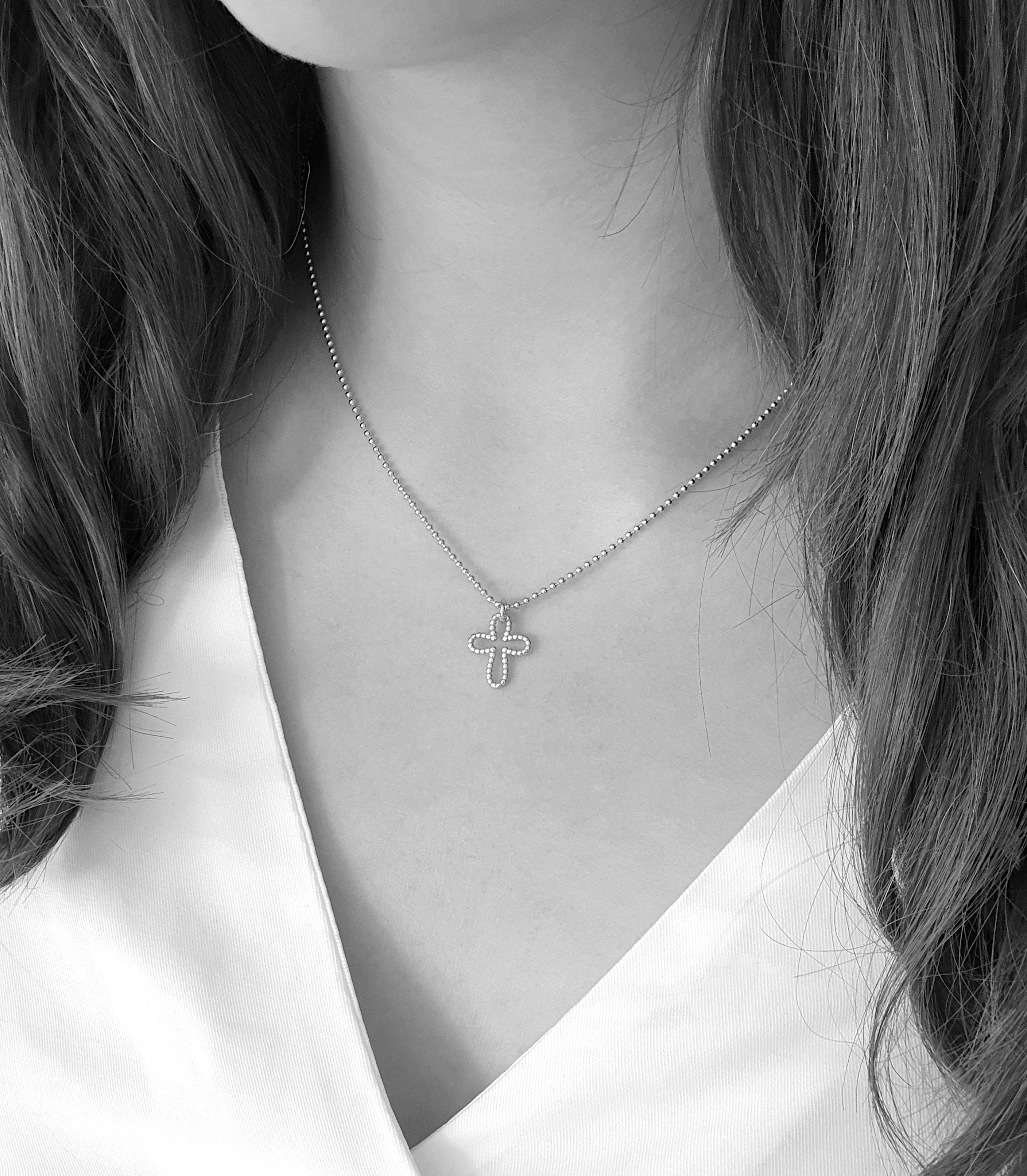 SCHOSCHON Kette mit Anhänger Kugelkette Kreuz-Anhänger günstig online kaufen