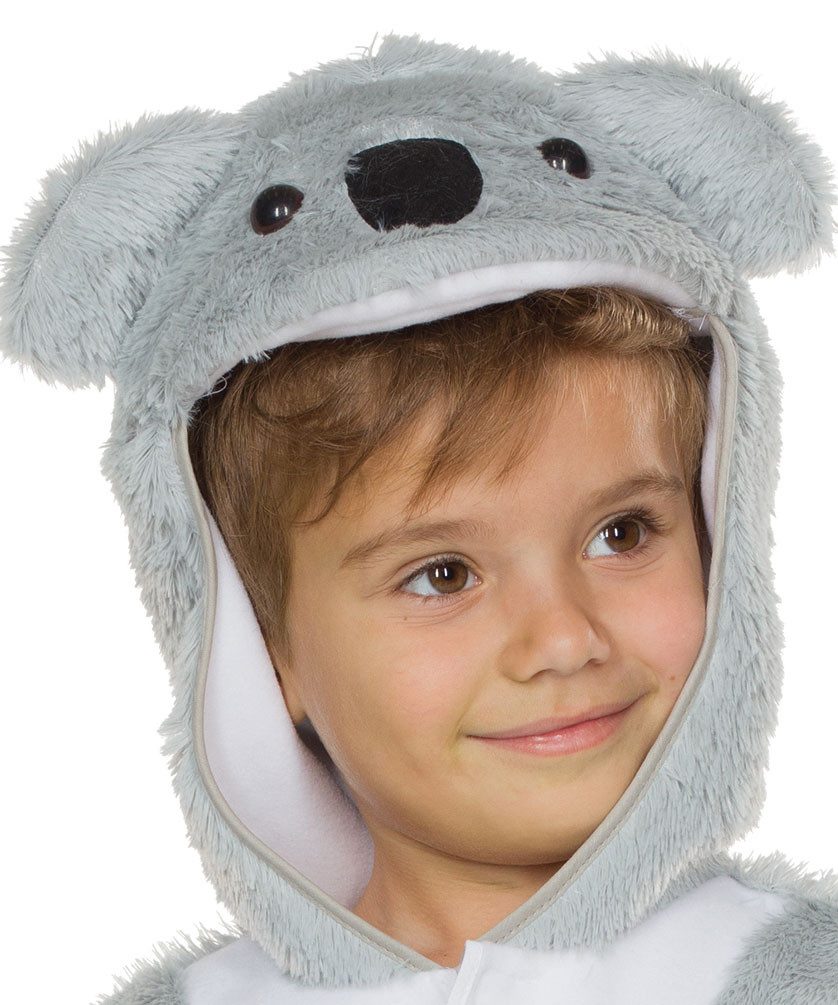 Karneval-Klamotten Kostüm Koala Plüsch Tierkostüm Baby Kinder Kleinkinder, Kinderkostüm Koala ärmelloses Oberteil Kapuze mit Kopf Mädchen Jungen