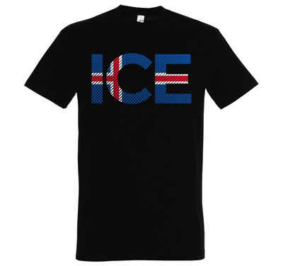 Youth Designz T-Shirt Iceland Herren T-Shirt im Fußball Look mit ICE Frontprint