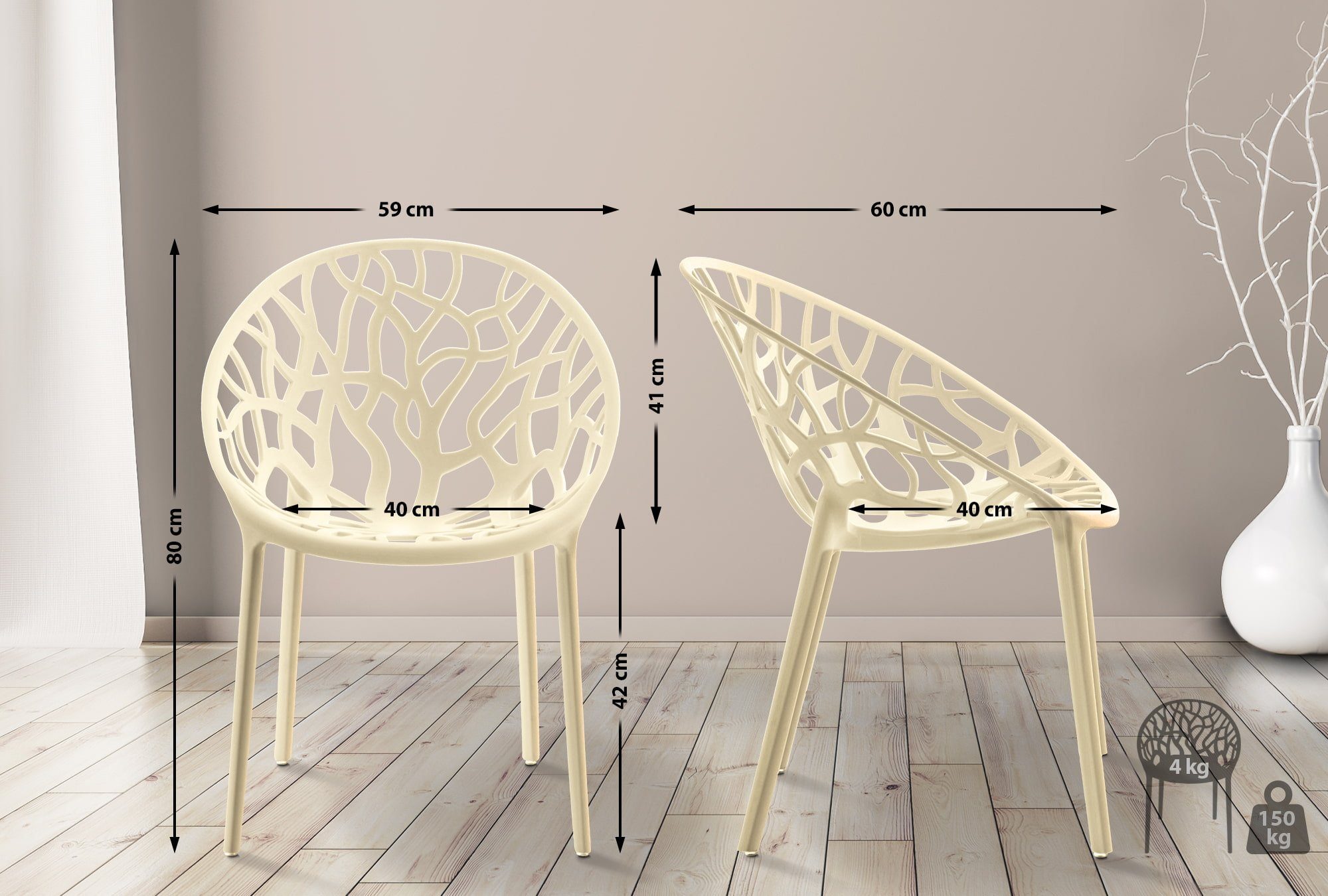 CLP Gartenstuhl Hope, Outdoor, Kunststoff, stapelbar günstig online kaufen