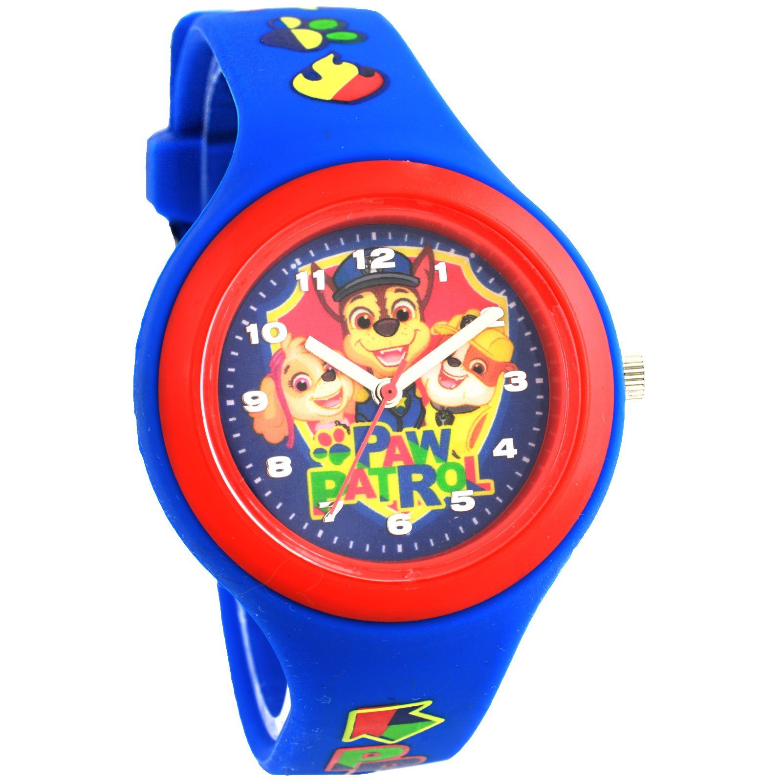 PAW PATROL Quarzuhr PAW Patrol Kinderarmbanduhr Quartz Silikonarmband, Analog Metall Quarzuhrwerk 35 mm Silikon Unisex 15 mm