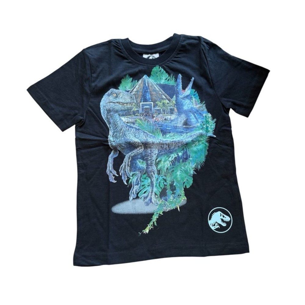 EplusM T-Shirt Jungen-Jurassic World Shirt, kurz, Schwarz oder Weiß, Größen 110-13