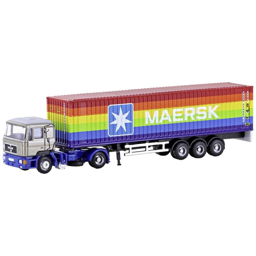Modelleisenbahn-Straße N MAN F90 Container-Sattelzug MAERSK