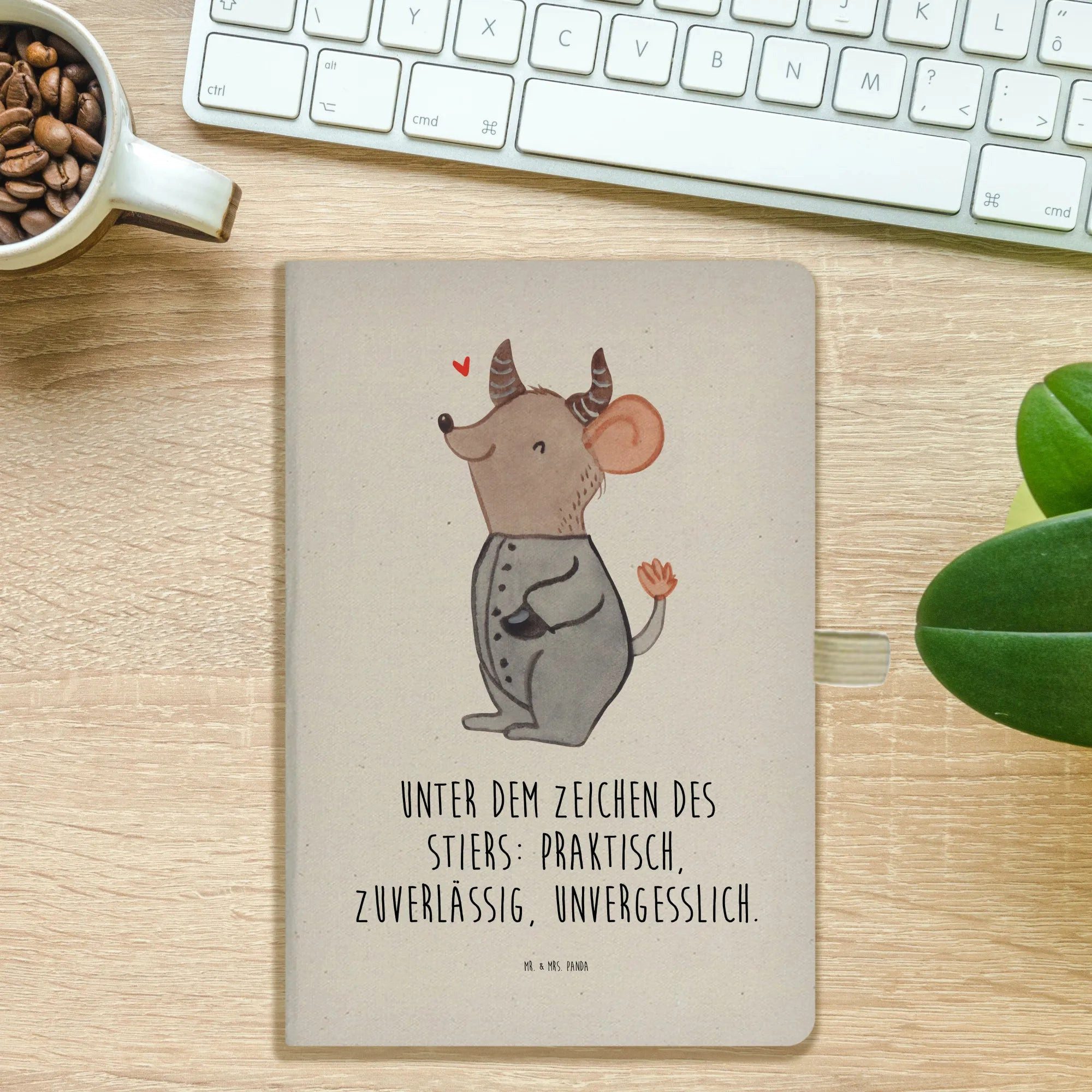 Thumbnail - Mr. & Mrs. Panda Notizbuch Stier Astrologie - Transparent - Geschenk, Aszendent, Tagebuch A5, Ge Mr. & Mrs. Panda, Kreat...