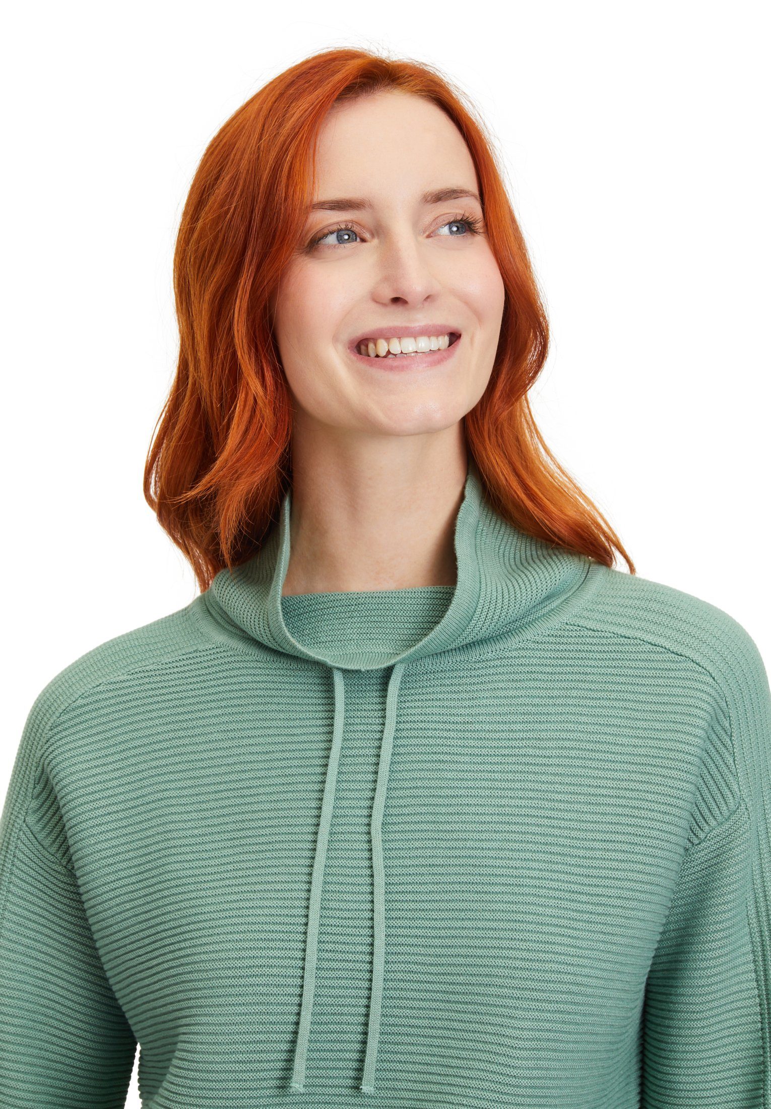 Betty Barclay (1-tlg) Misty unifarben Sage Strick Strickpullover