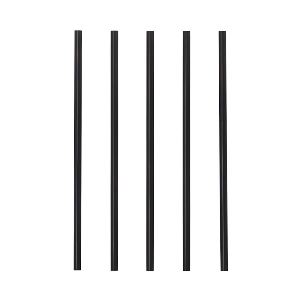PAPSTAR Trinkhalme Mehrweg-Shake-Halme PP Ø 7 mm, 22 cm schwarz 1000 Stk