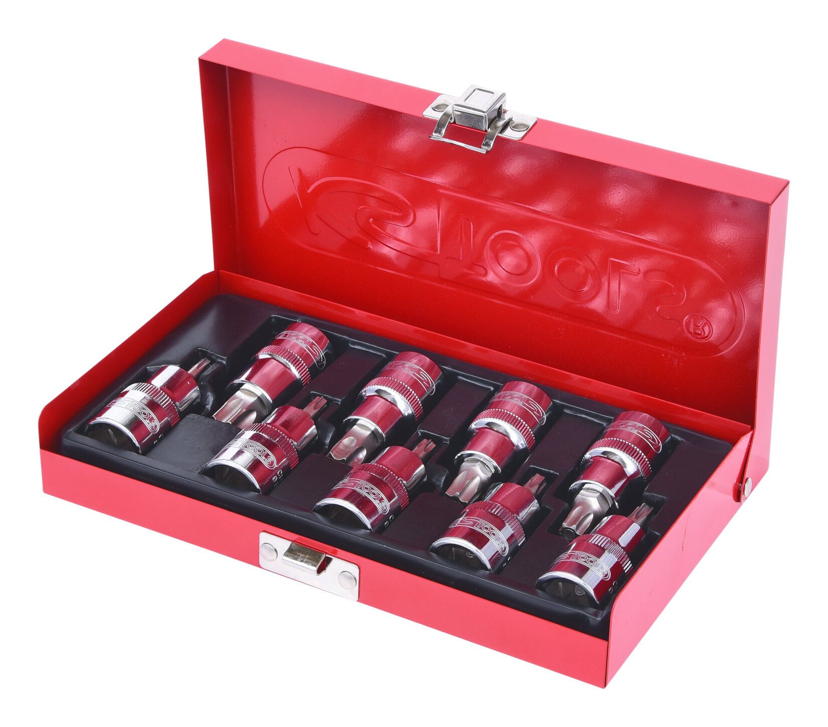KS Tools Bit-Set CHROMEplus, 9-St., 1/2" Stecknuss-Satz Torx, Bohrung, 9-teilig TB20-TB60