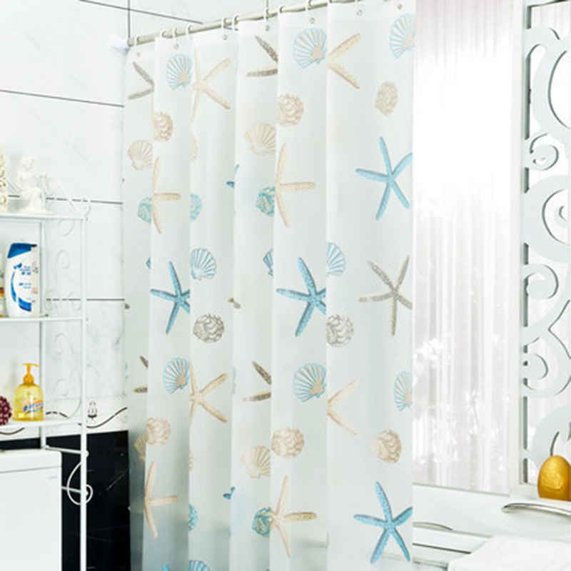 Rosnek Duschvorhang »Seestern-Muster, wasserdicht, PEVA, mit Haken, für das Badezimmer« Breite 120 cm, Höhe 200cm