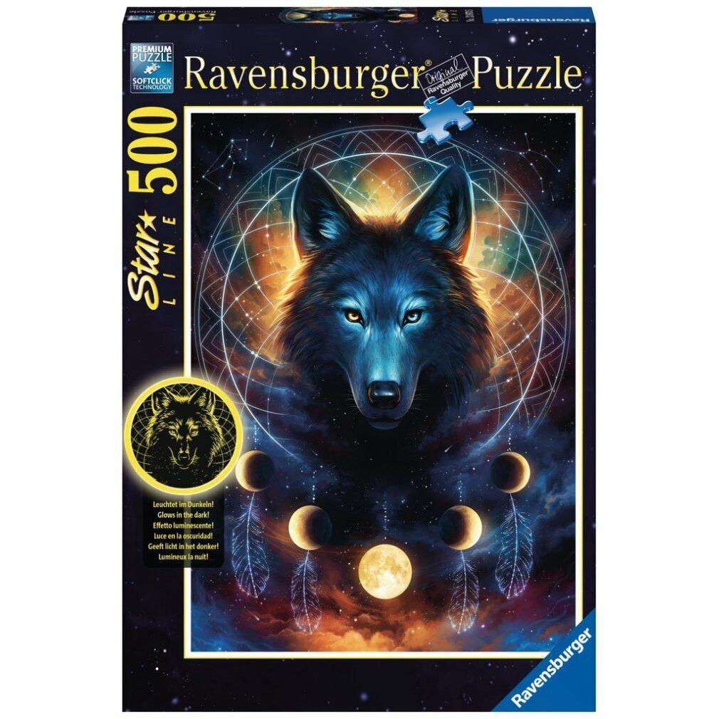 Ravensburger Puzzle Mondschein-Wolf Puzzle 500 Teile, Puzzleteile günstig online kaufen