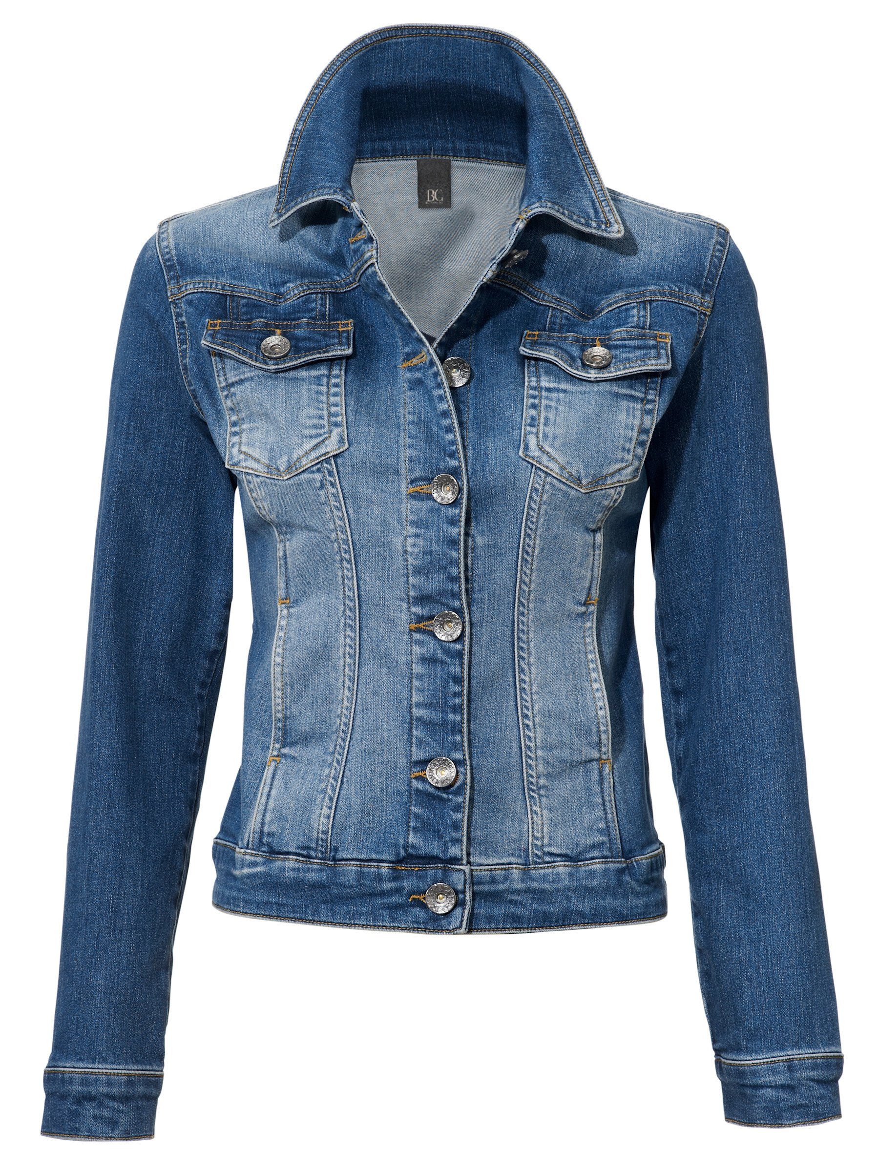 heine Blusenblazer Jeans-Jacke Langarm