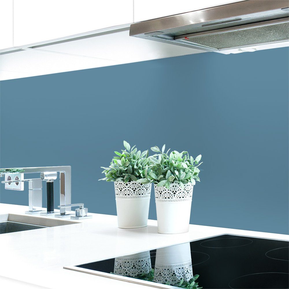 DRUCK-EXPERT Küchenrückwand Küchenrückwand Grautöne Unifarben Premium Hart-PVC 0,4 mm selbstklebend Fehgrau ~ RAL 7000