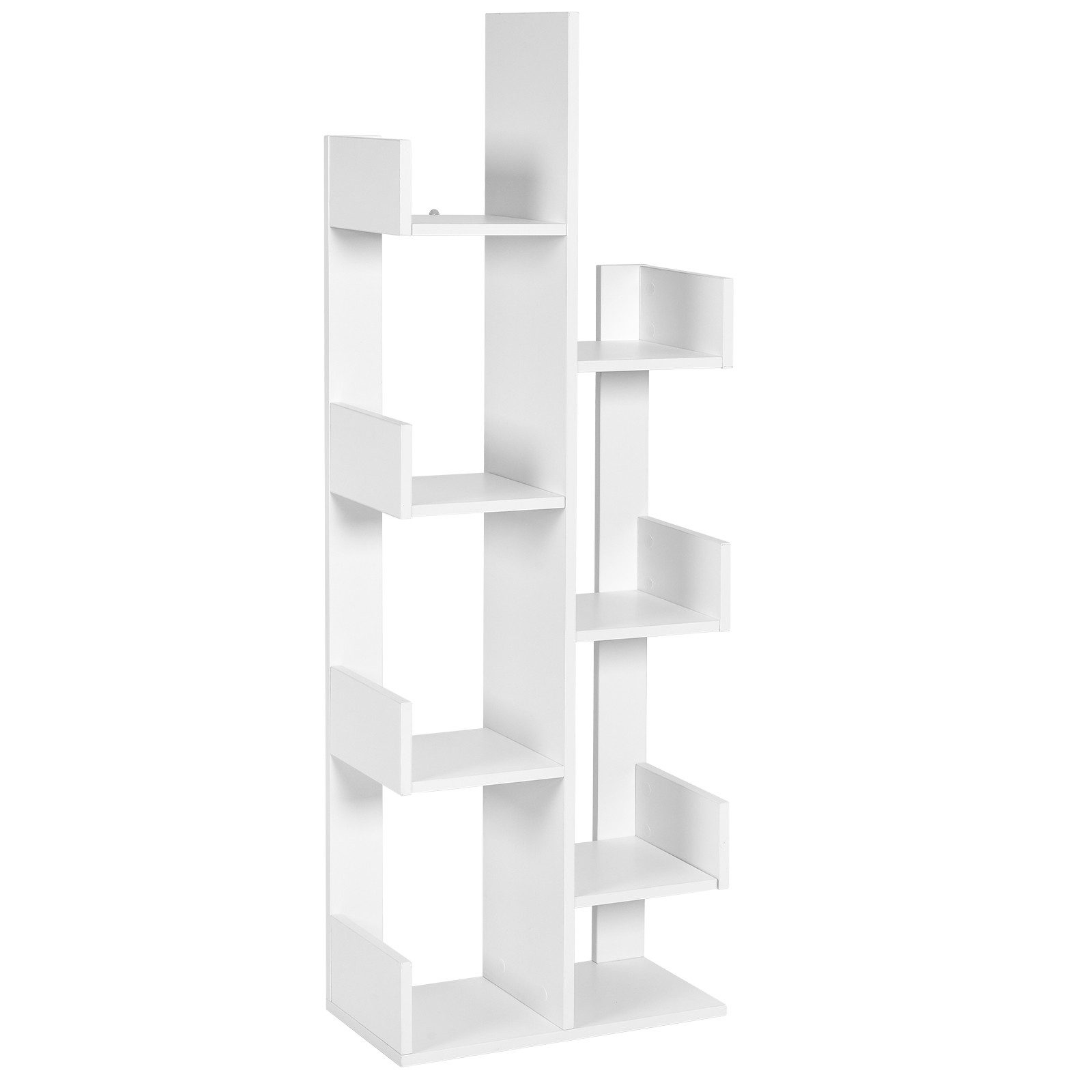 COSTWAY Bücherregal, mit 8 Fächern, bis 80kg, im Baumform, 50x25x145cm günstig online kaufen