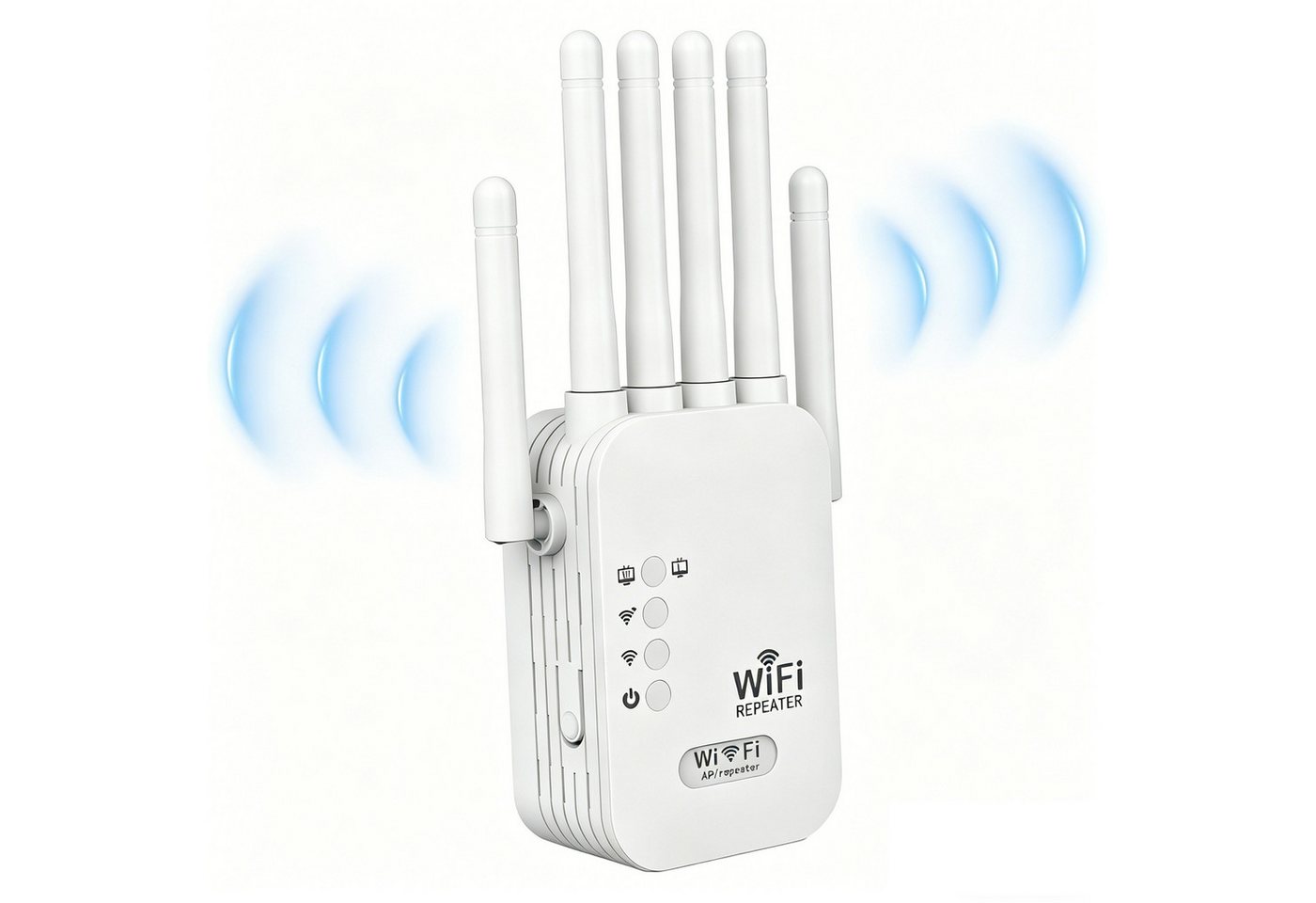 Senmudi 1200 Mbit/s WLAN Repeater Dual Band 2,4/5 GHz WiFi Verstärker WLAN-Repeater, Ethernet-Port,6 Antennen,3 Modi (Repeater/Router/AP),für Zuhause&Büro