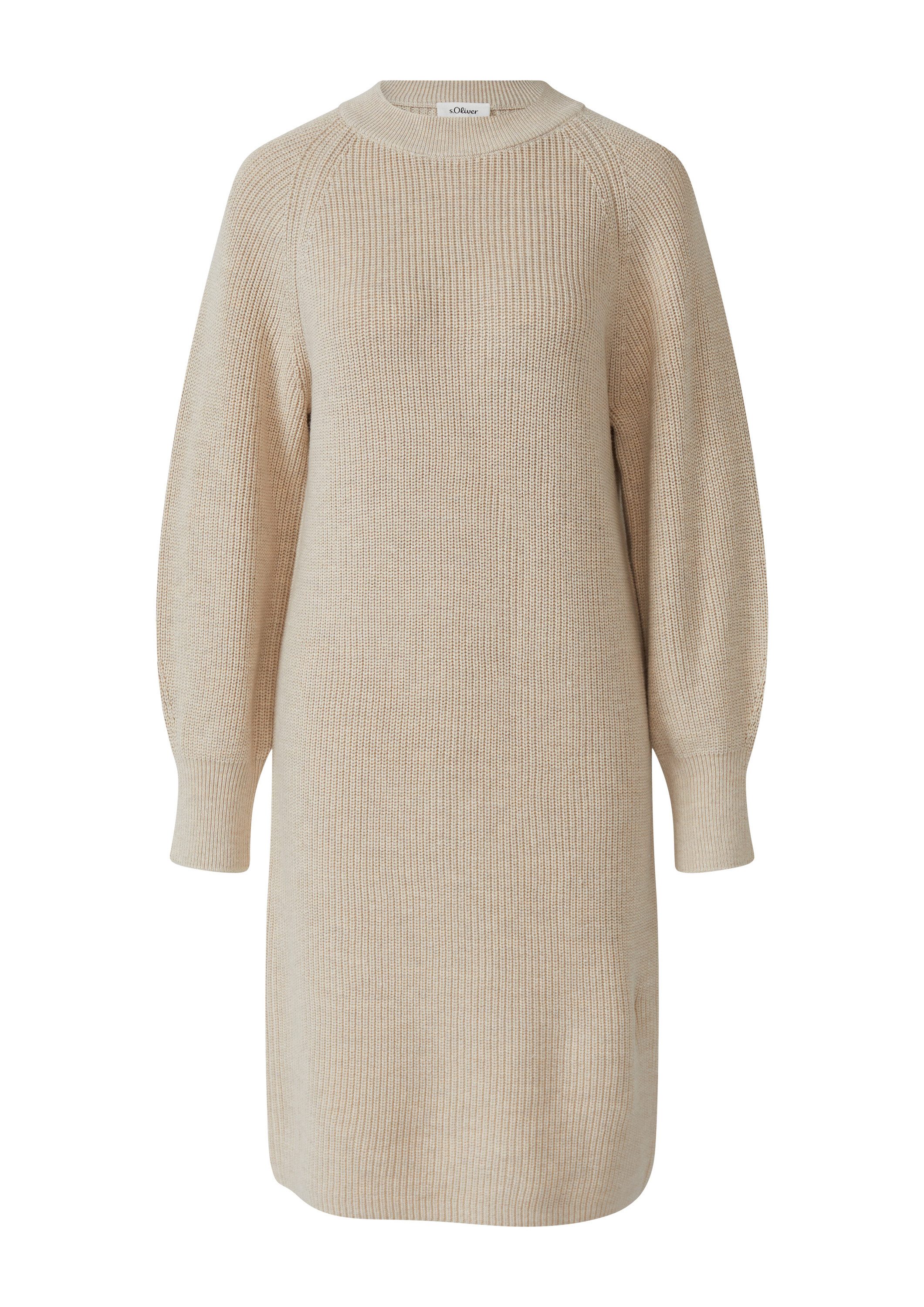 s.Oliver Midikleid Kleid Midi-Strickkleid mit Rippbündchen günstig online kaufen