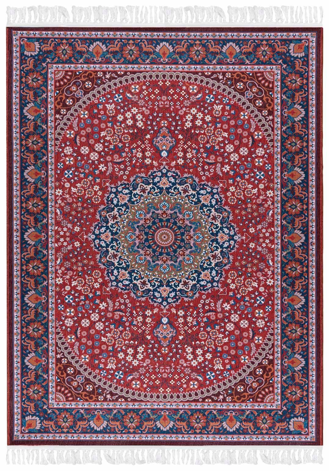Mazovia Orientteppich Klassisch Vintage Rot Wohnzimmer, Schlafzimmer, Büro, Esszimmer, Diele, Fußbodenheizung