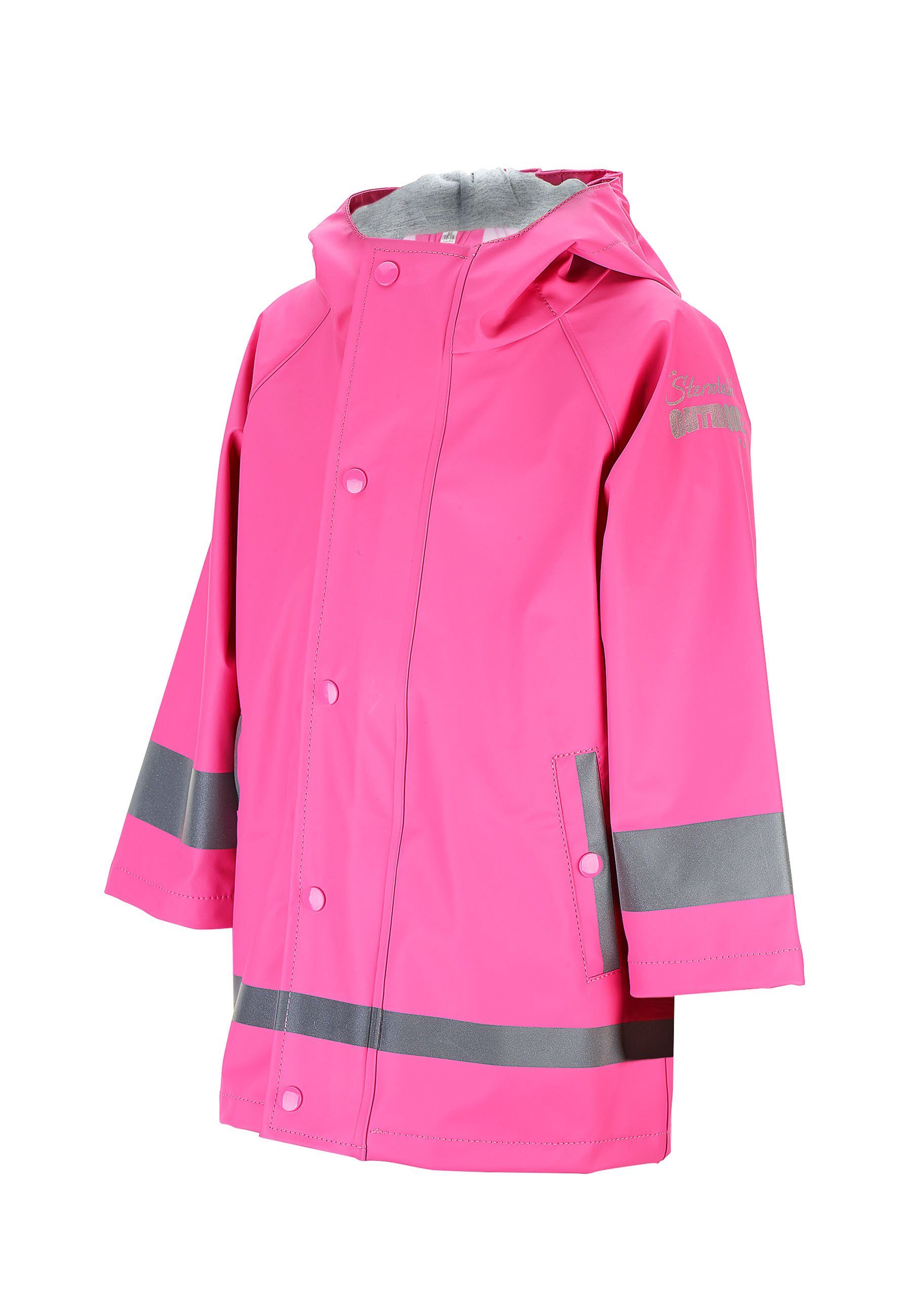 Sterntaler® Regenjacke Regenjacke ungefüttert uni (1-St) Wasserdichte Regenjacke mit verschweißten Nähten, Reflektoren & Zipper