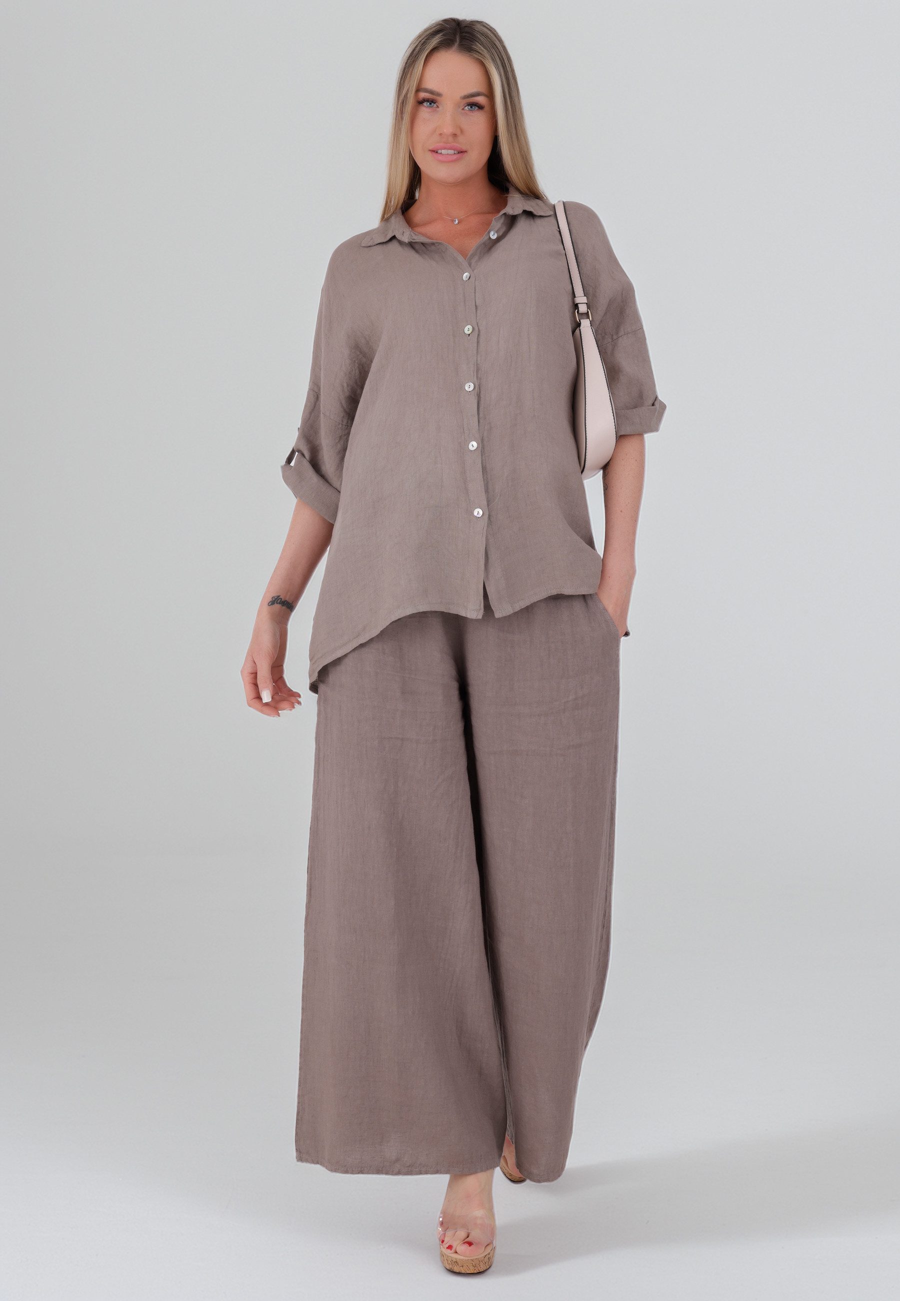 Leinenhose mit hohem Smokbund – bequem & stylisch aus Leinen