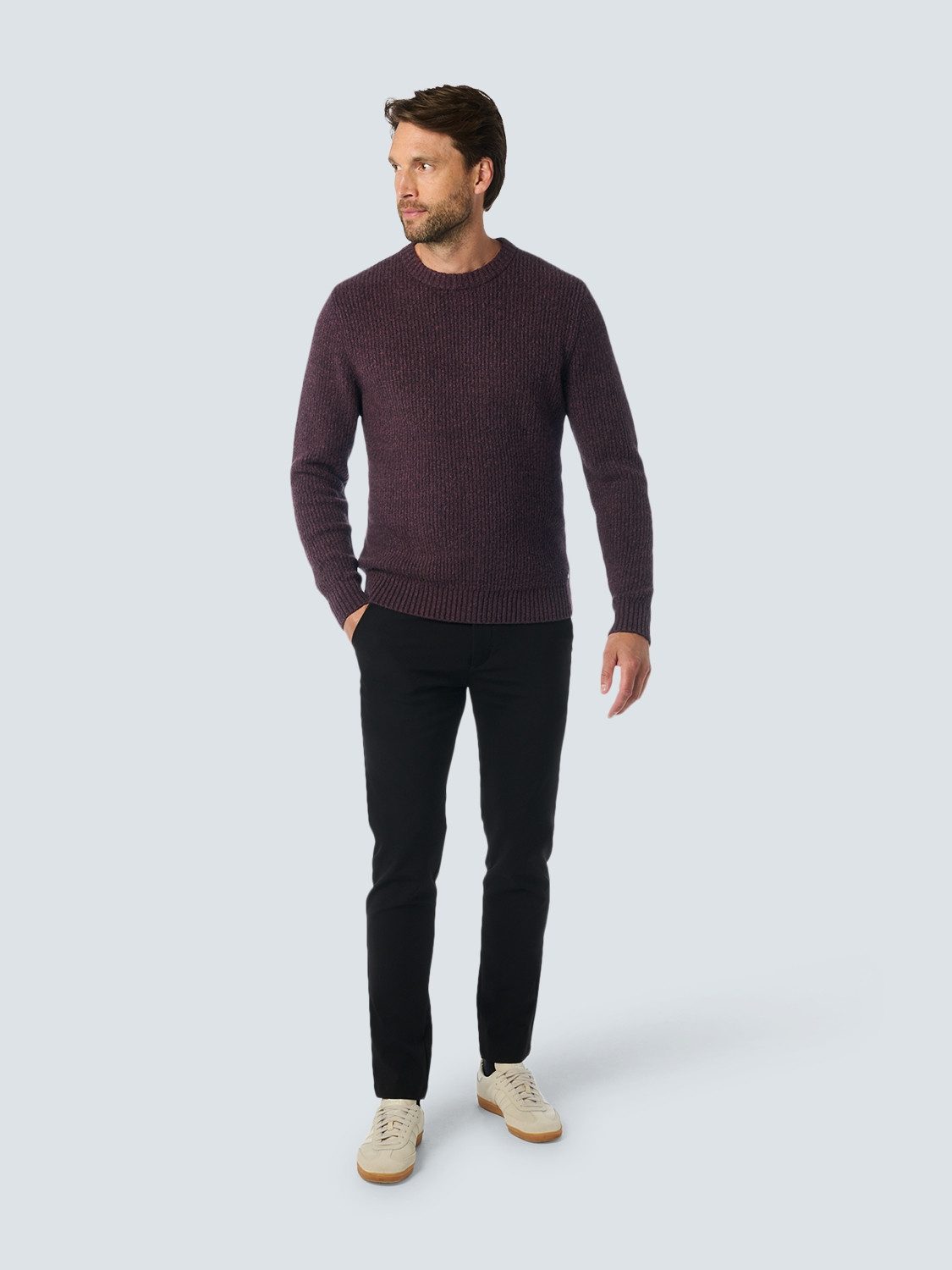NO EXCESS Strickpullover in melierter Optik