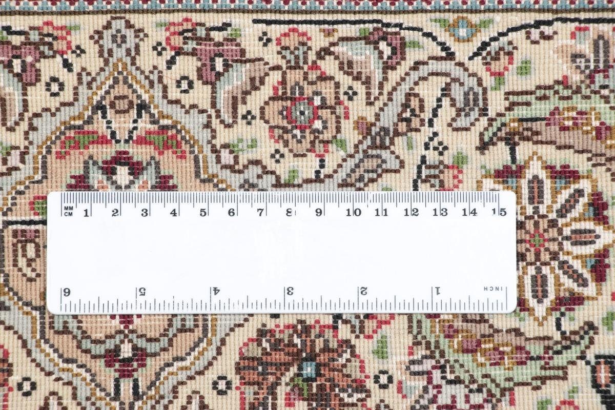 Orientteppich Täbriz 50Raj mm Höhe: rechteckig, Trading, 7 Perserteppich, Orientteppich Nain / Handgeknüpfter 199x259