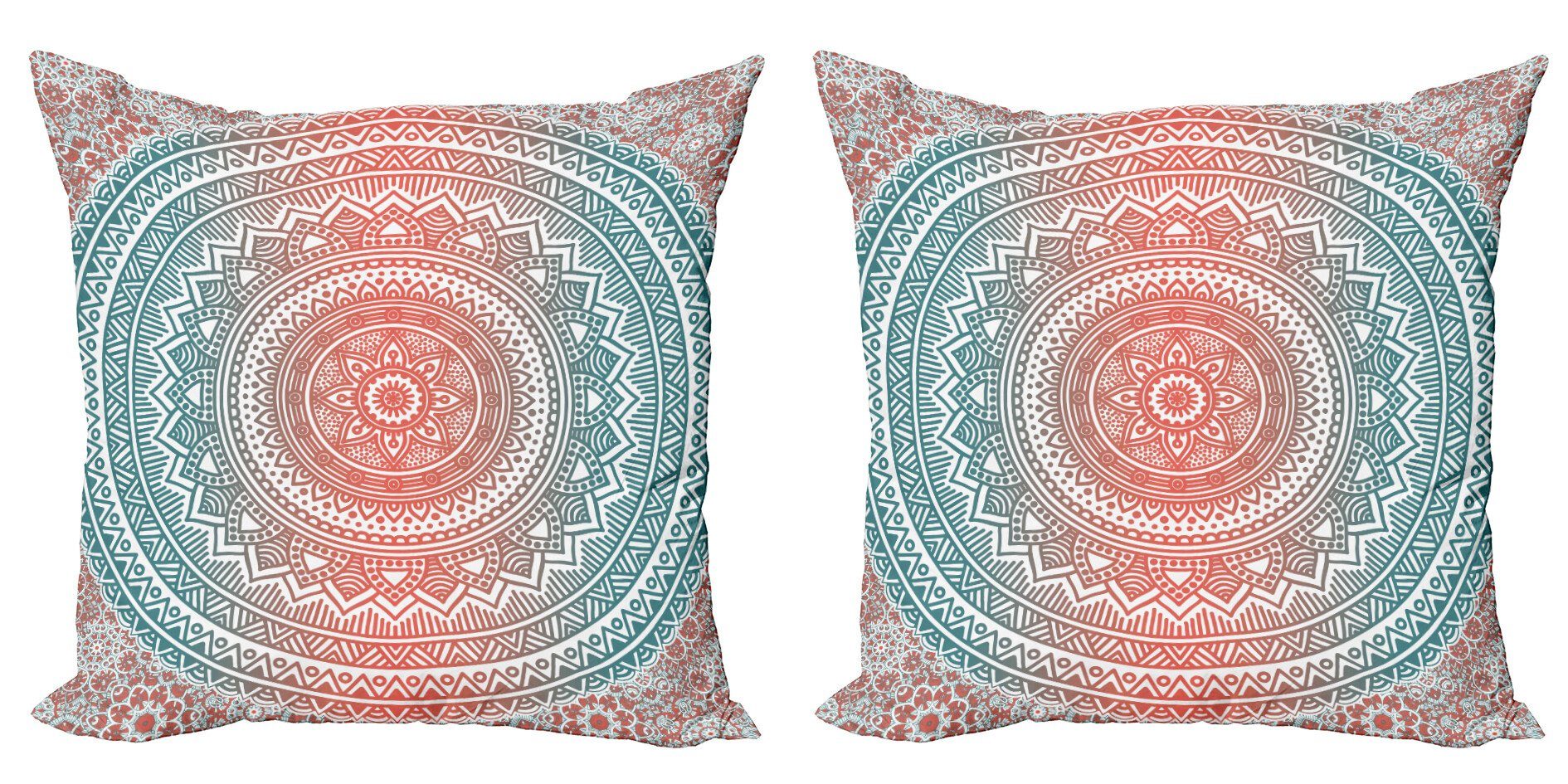 Kissenbezüge Modern Accent Doppelseitiger Digitaldruck, Abakuhaus (2 Stück), Mandala Antique Mandala