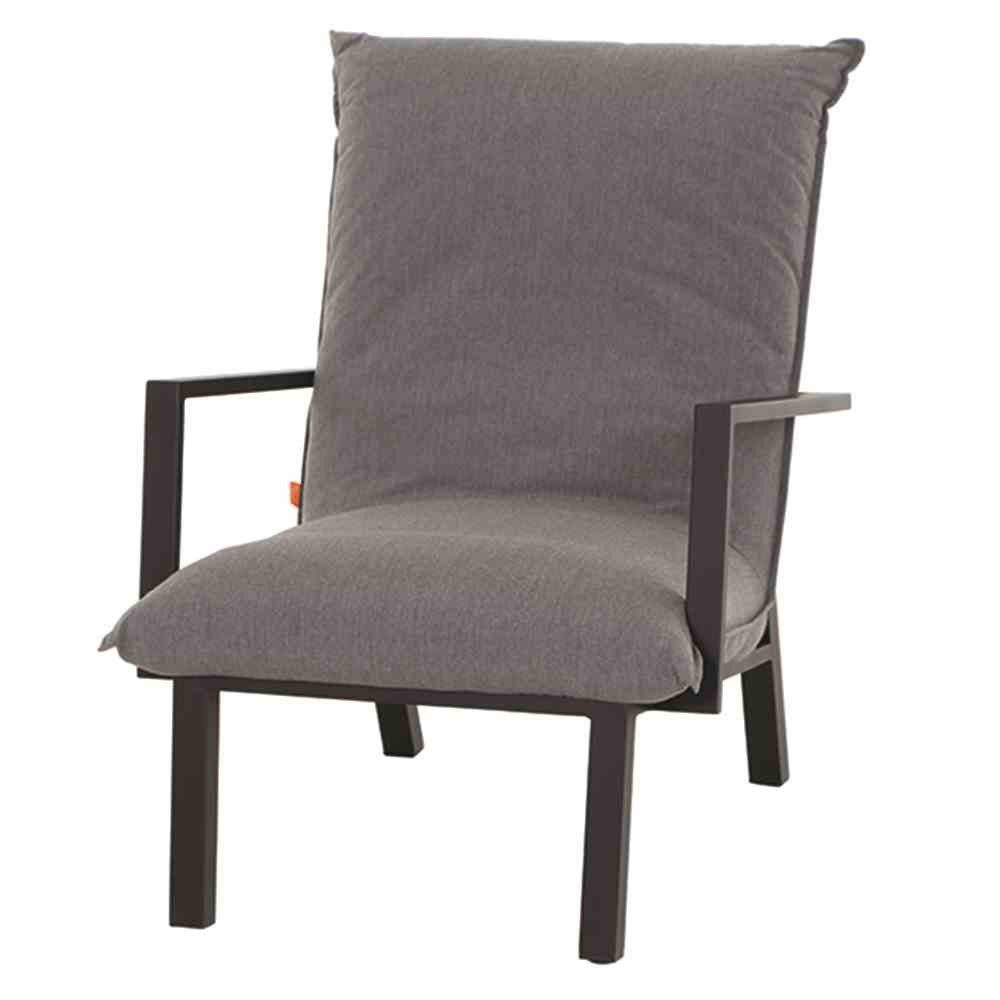 Siena Garden Loungesessel Lounge-Set Rockford matt anthrazit, Hocker+Sessel, Bezug Sunbrella