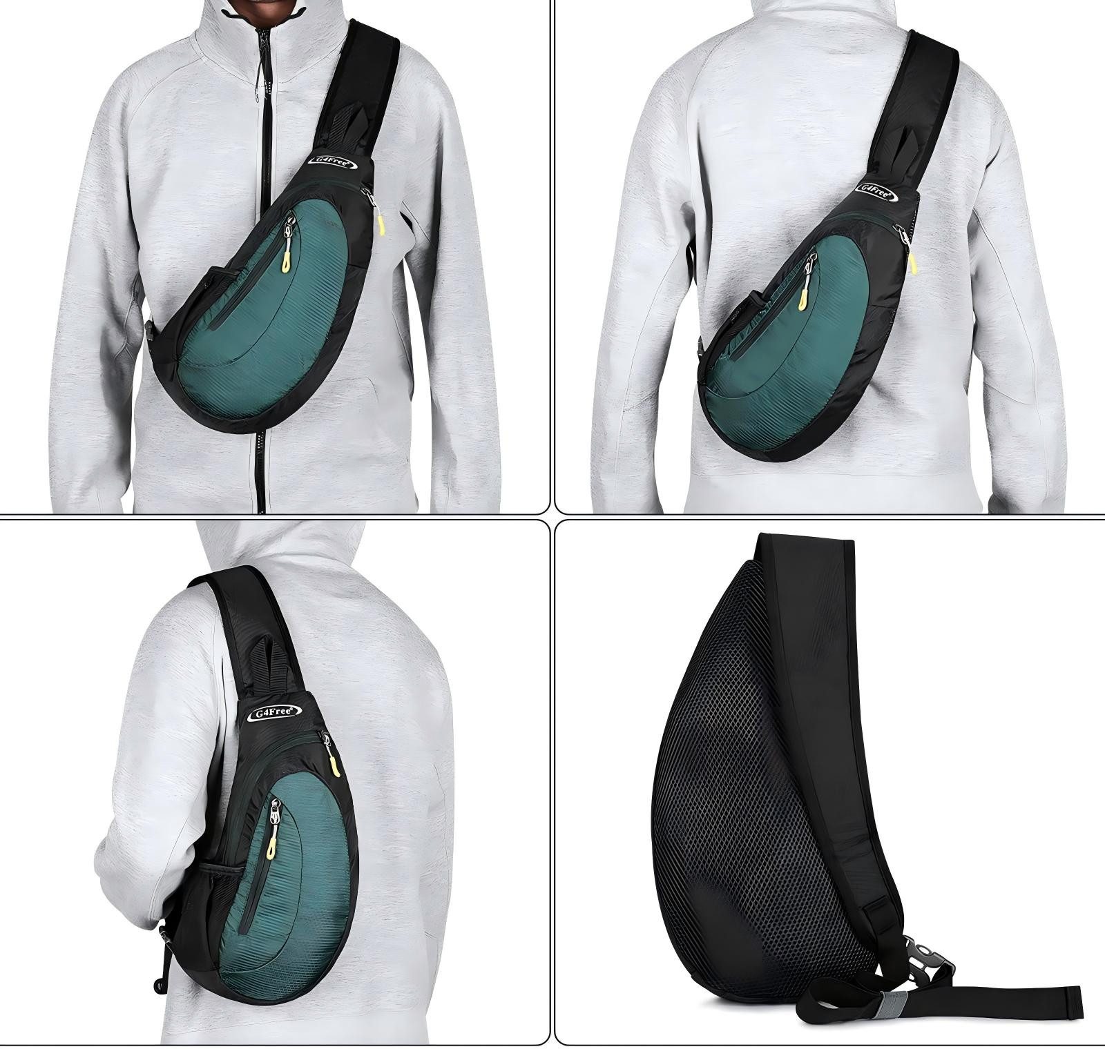 G4Free Umhängetasche Leichte Brusttasche Sling Schulter Rucksäcke, Brusttasche Freizeitrucksack Reiserucksack Rucksack Trekkingrucksack