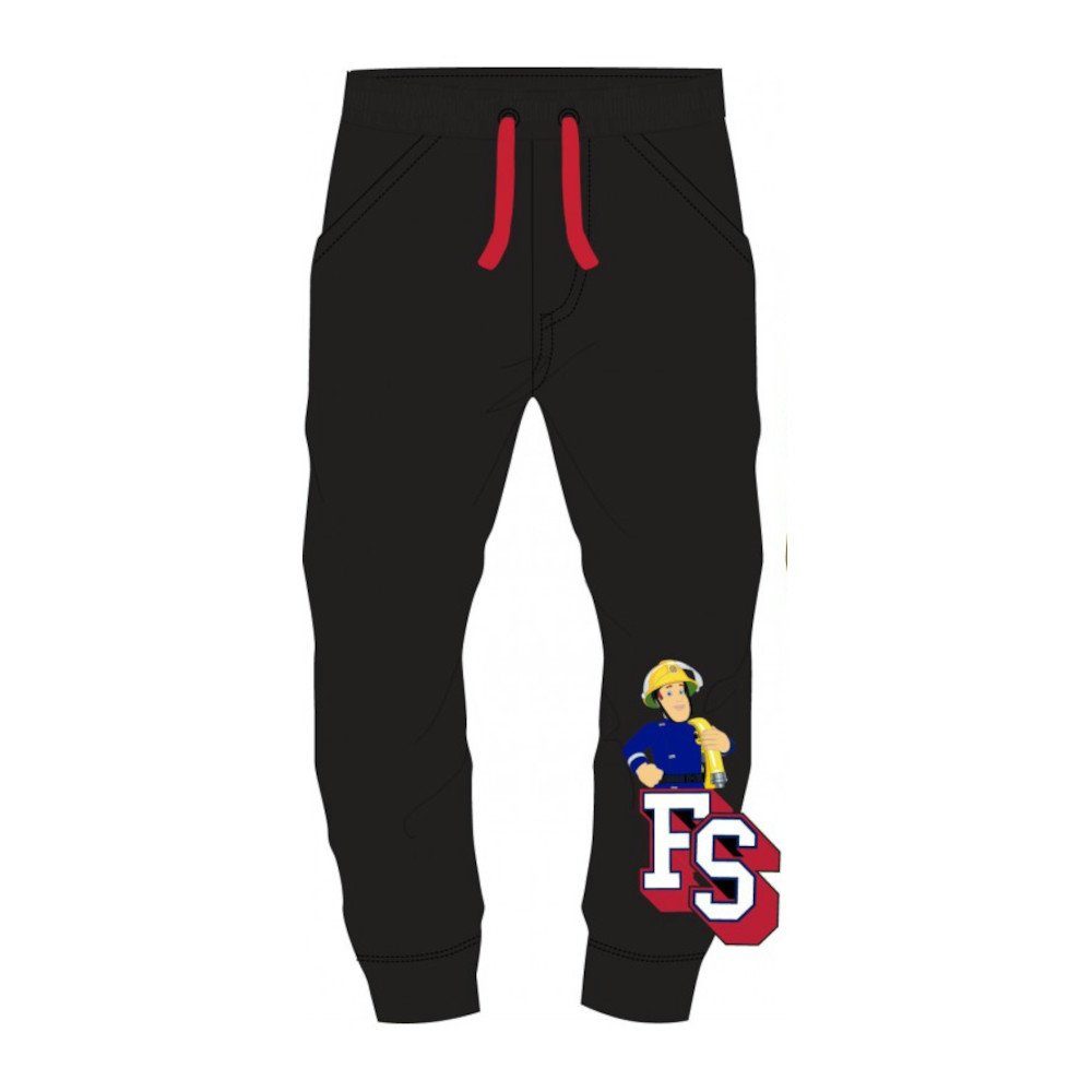 EplusM Jogginghose Feuerwehrmann Sam Freizeit- Hose mit SAM Logo, schwarz