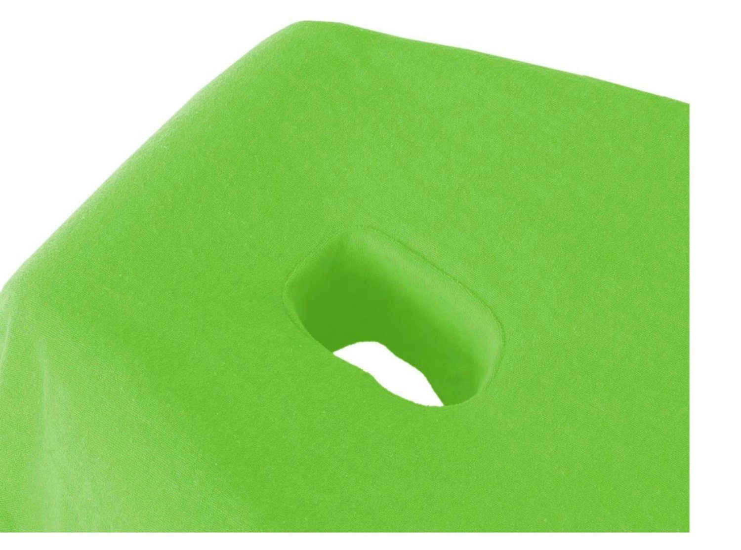 EXKLUSIV HEIMTEXTIL Spannbettlaken Massageliege Frottee Spannbettlaken mit Nasenschlitz Marke 70-80 cm x, Frottee, Gummizug: rundum, (1 Stück), mit eingearbeite – Bild 3 von 3